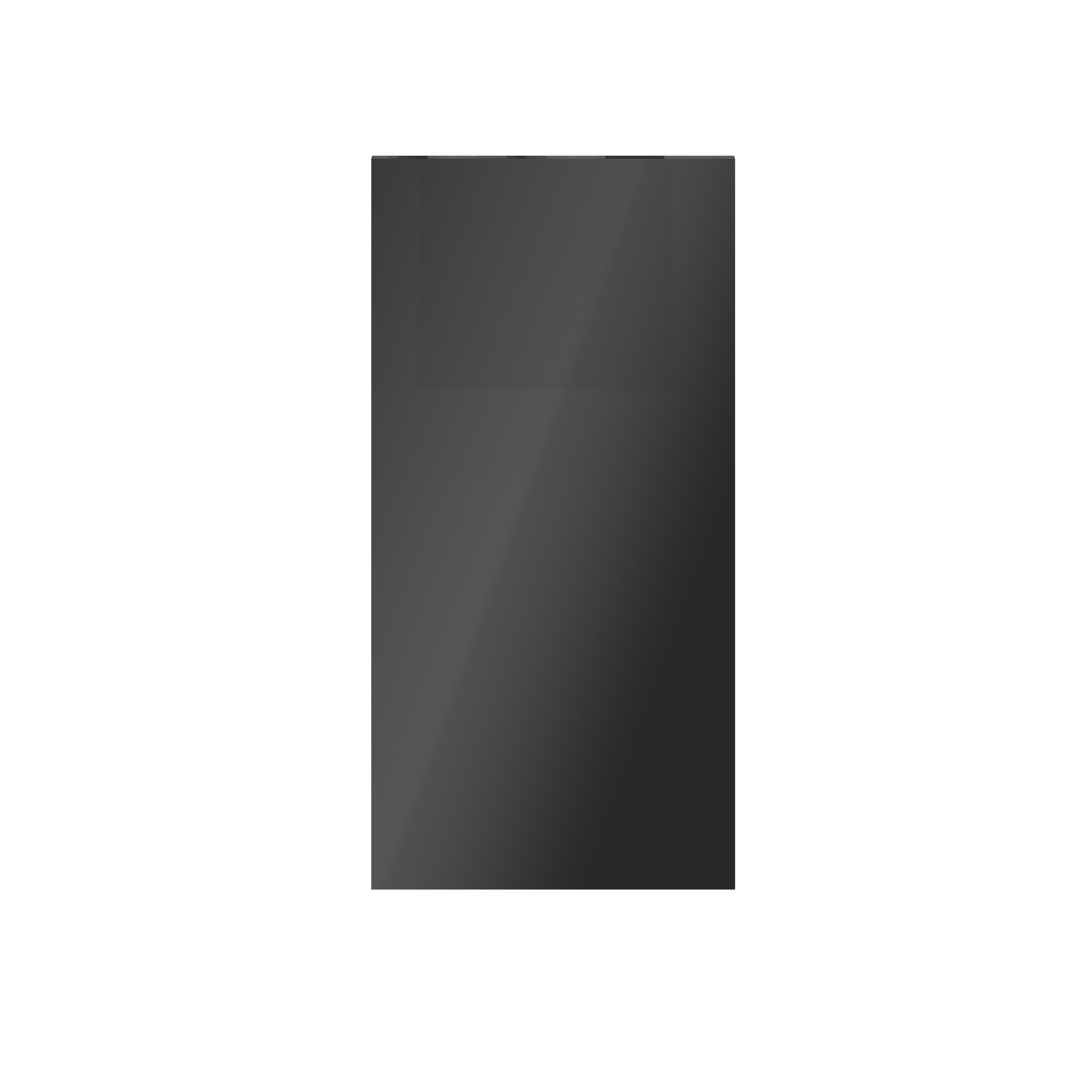 GoodHome Atomia Gloss Anthracite Non-mirrored Modular furniture door, (H) 747mm (W) 372mm