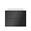 GoodHome Atomia Gloss anthracite Slab External Drawer (H)184.5mm (W)497mm (D)390mm, Set of 2