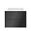 GoodHome Atomia Gloss anthracite Slab External Drawer (H)184.5mm (W)497mm (D)500mm, Set of 2