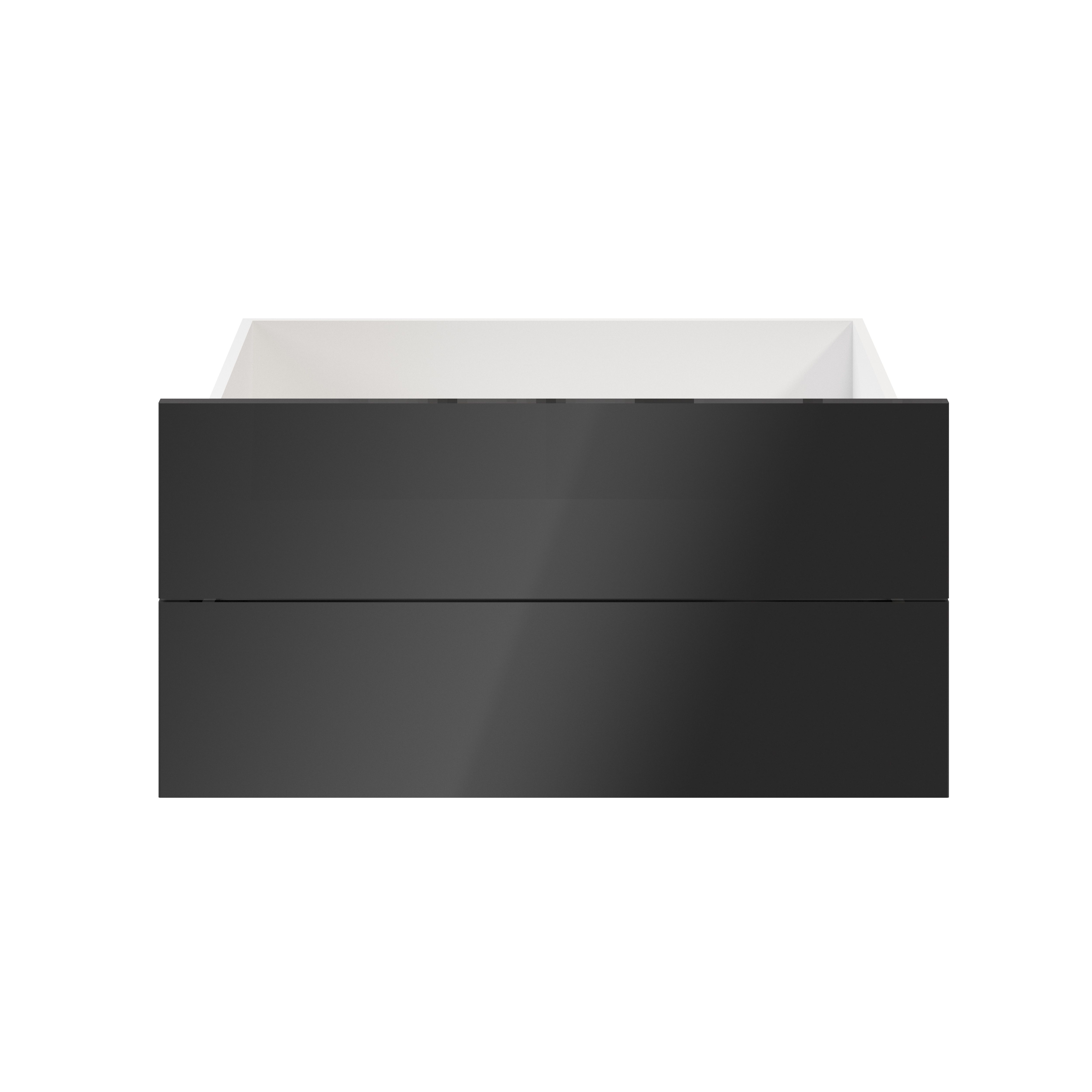 GoodHome Atomia Gloss anthracite Slab External Drawer (H)184.5mm (W)747mm (D)500mm, Set of 2