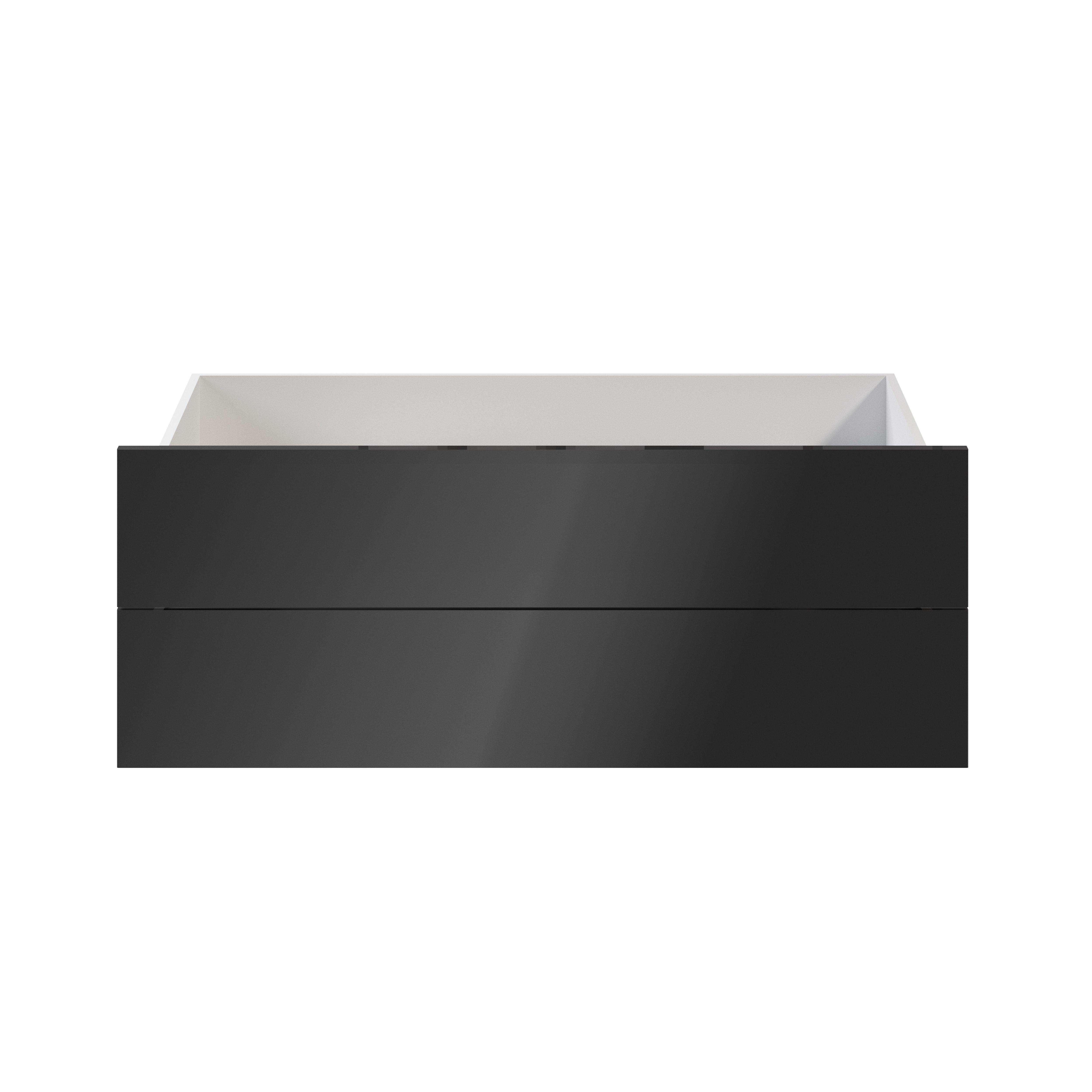 GoodHome Atomia Gloss anthracite Slab External Drawer (H)184.5mm (W)997mm (D)500mm, Set of 2