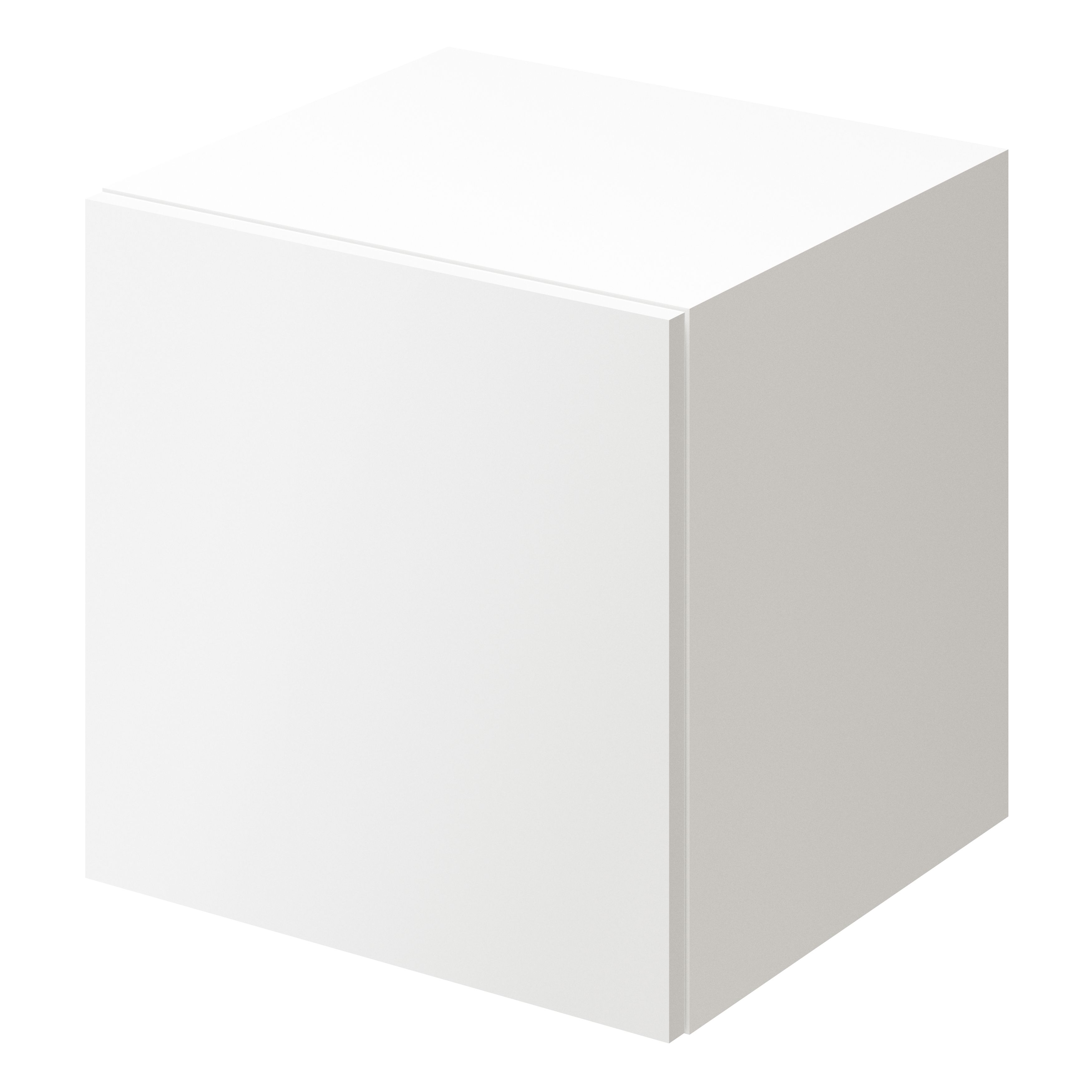 GoodHome Atomia Gloss White Non-mirrored Modular furniture door, (H) 372mm (W) 372mm