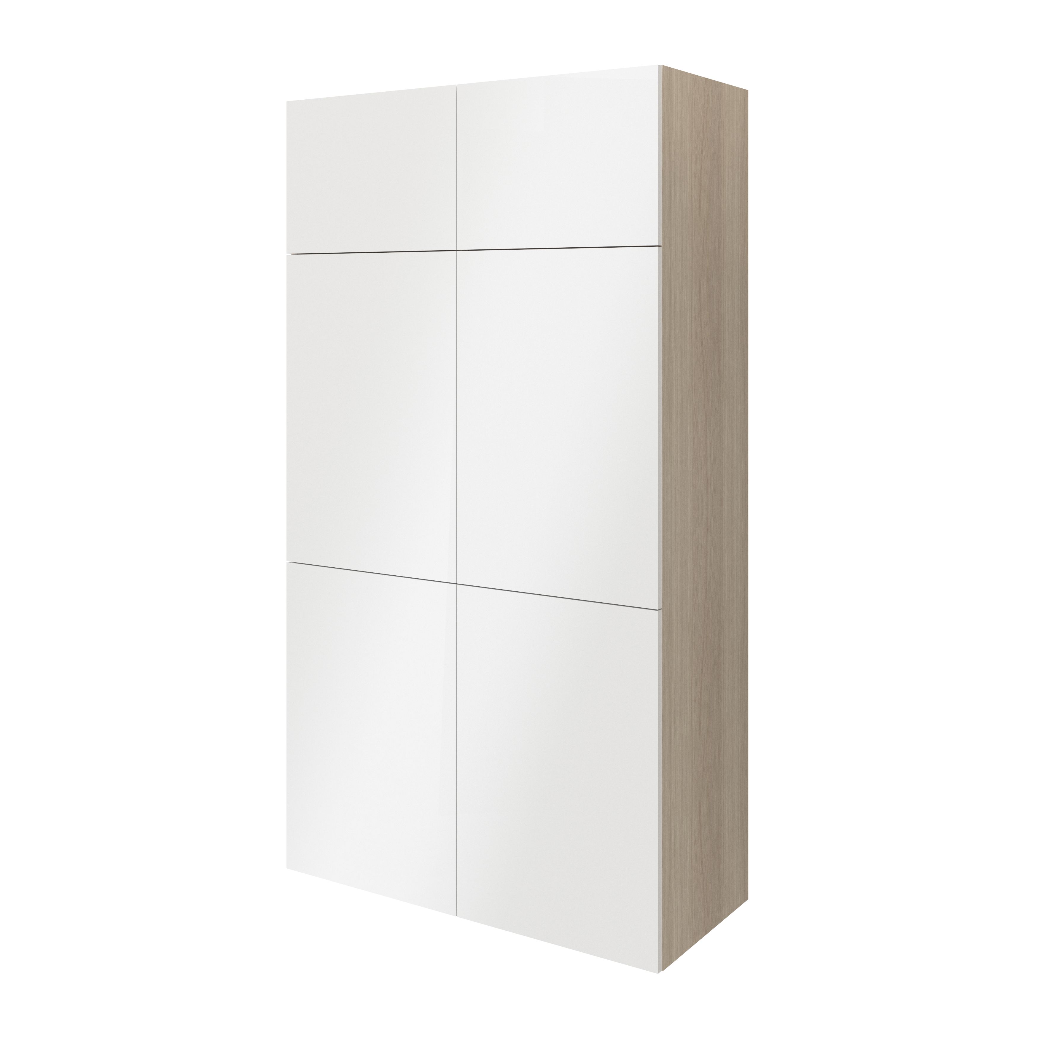 GoodHome Atomia Gloss White Non-mirrored Modular furniture door, (H) 747mm (W) 497mm