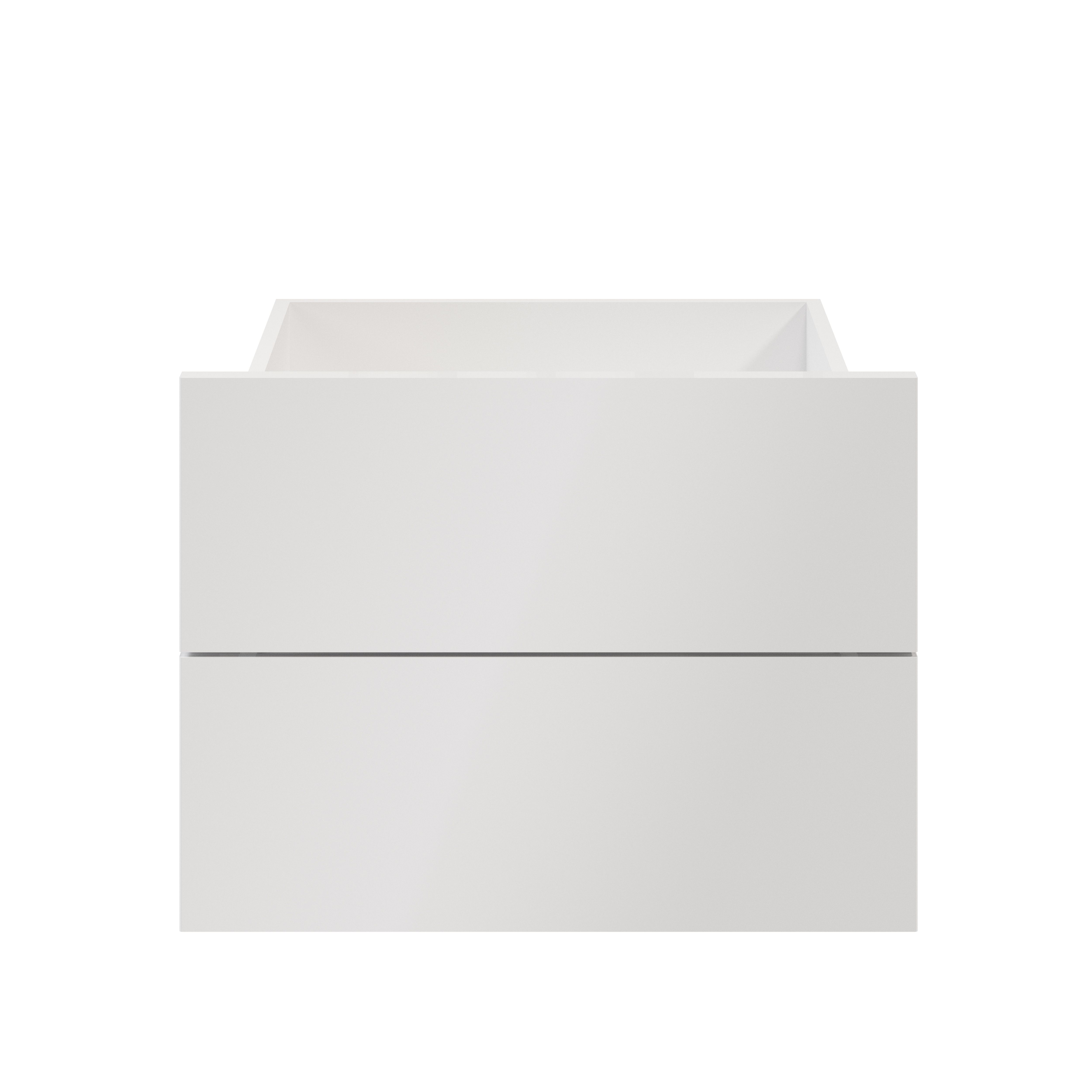 GoodHome Atomia Gloss white Slab External Drawer (H)184.5mm (W)497mm (D)390mm, Set of 2