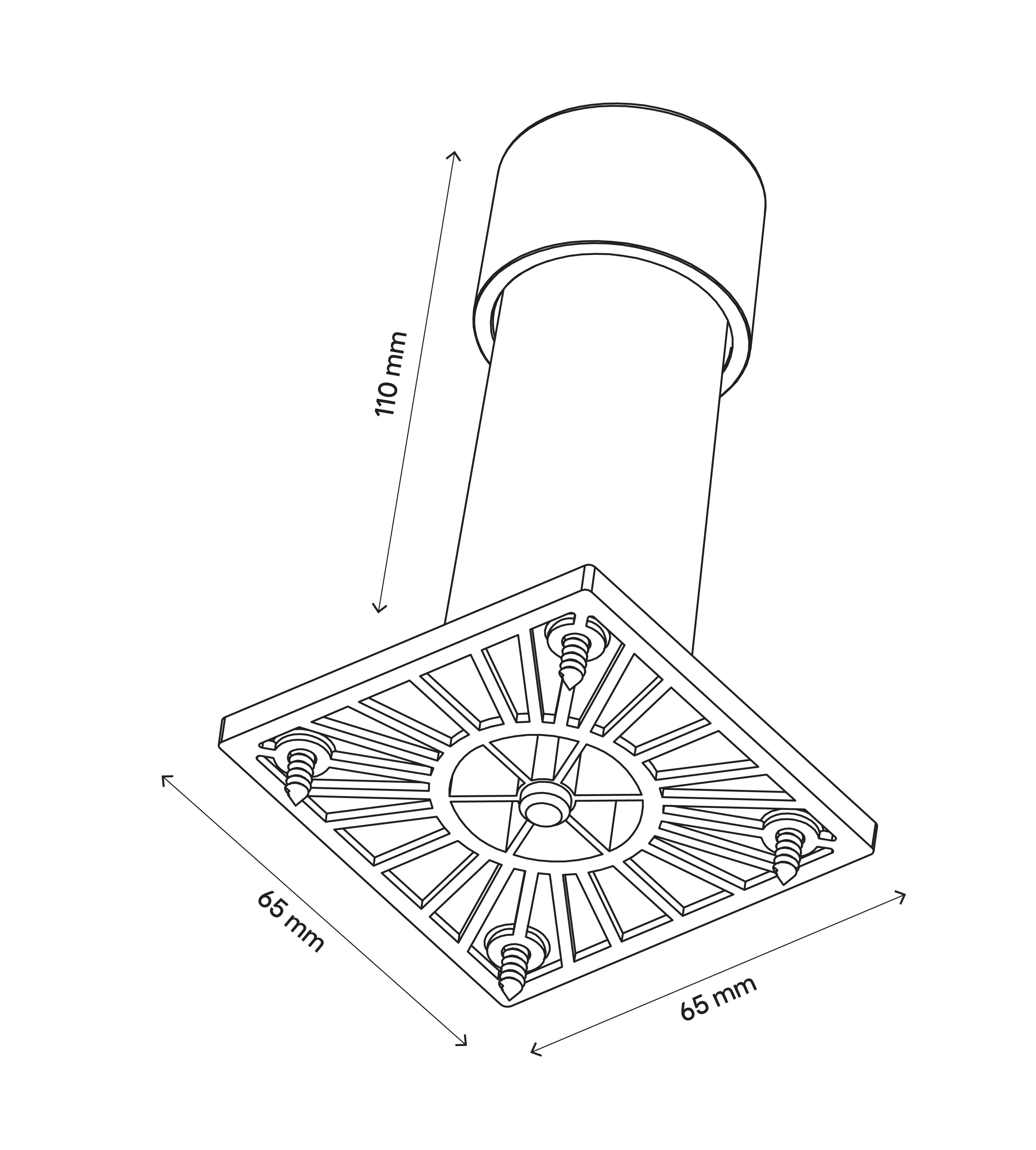 GoodHome Atomia Grey Cabinet feet (H) 110mm- 120mm, Pack of 2