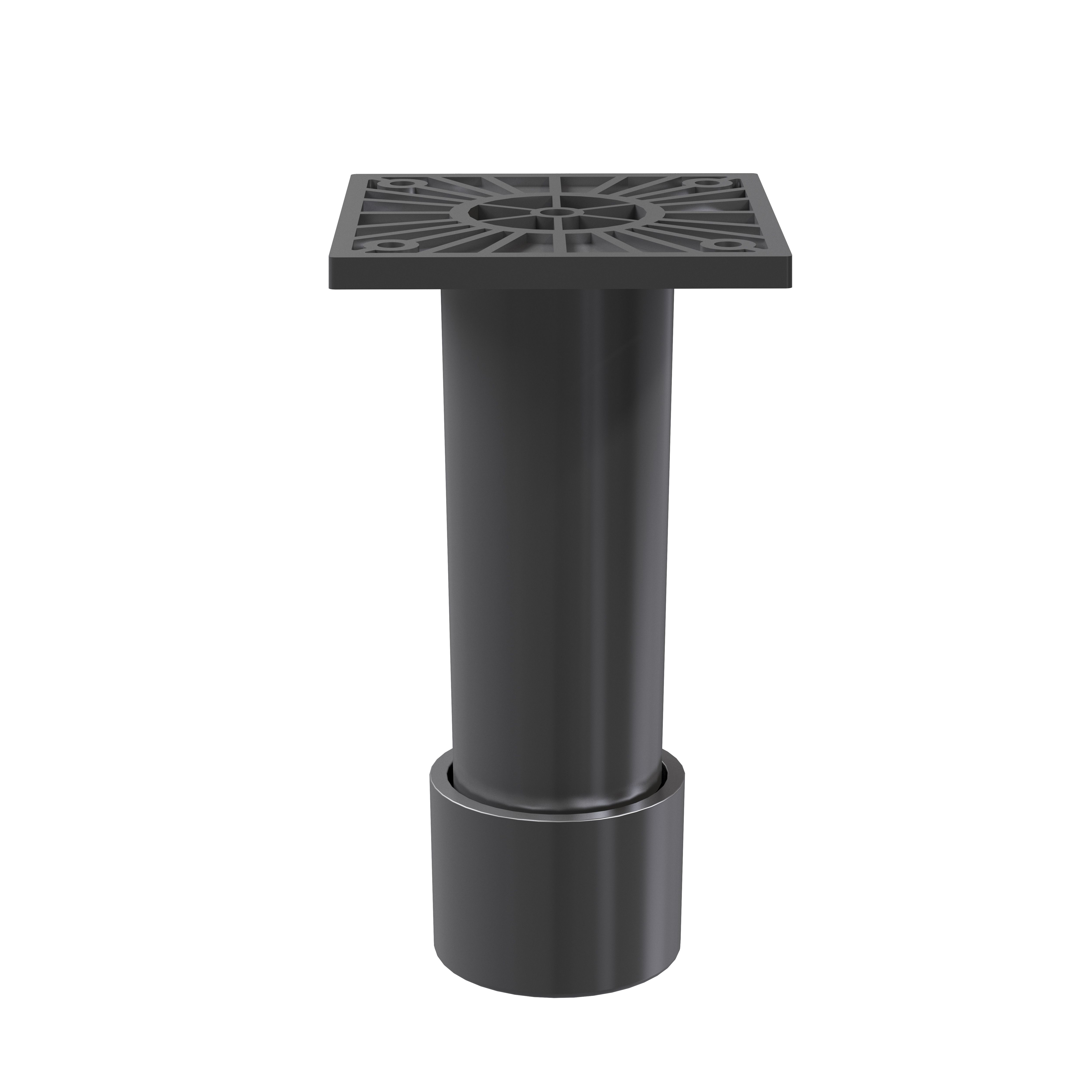 GoodHome Atomia Grey Cabinet feet (H) 110mm- 120mm, Pack of 2