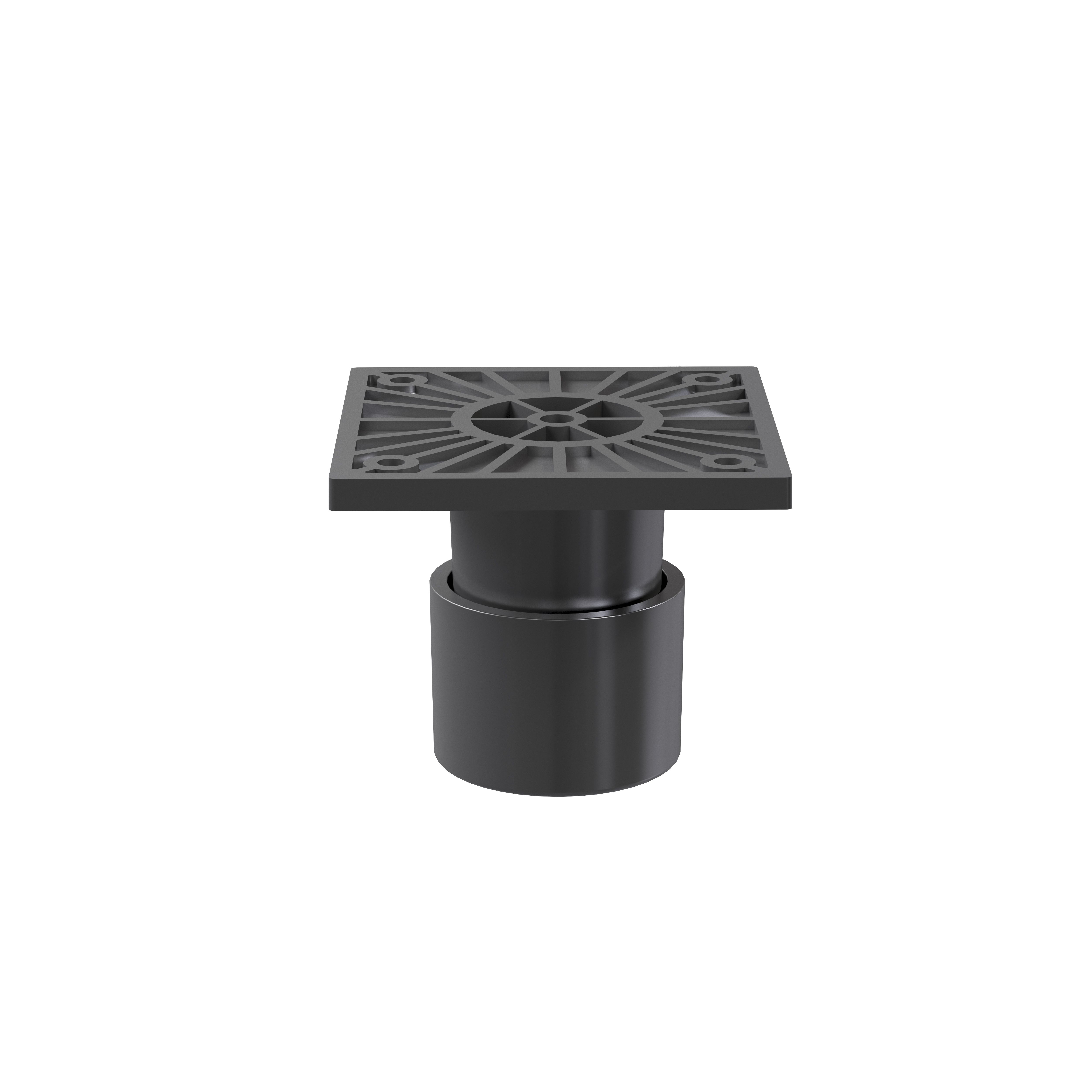 GoodHome Atomia Grey Cabinet feet (H) 50mm- 60mm, Pack of 2