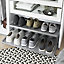 GoodHome Atomia Grey Metallic effect Full extension Pull-out shoe rack (W)714mm