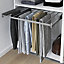 GoodHome Atomia Grey metallic effect Pull-out Trouser Storage rack (W)464mm (D)400mm