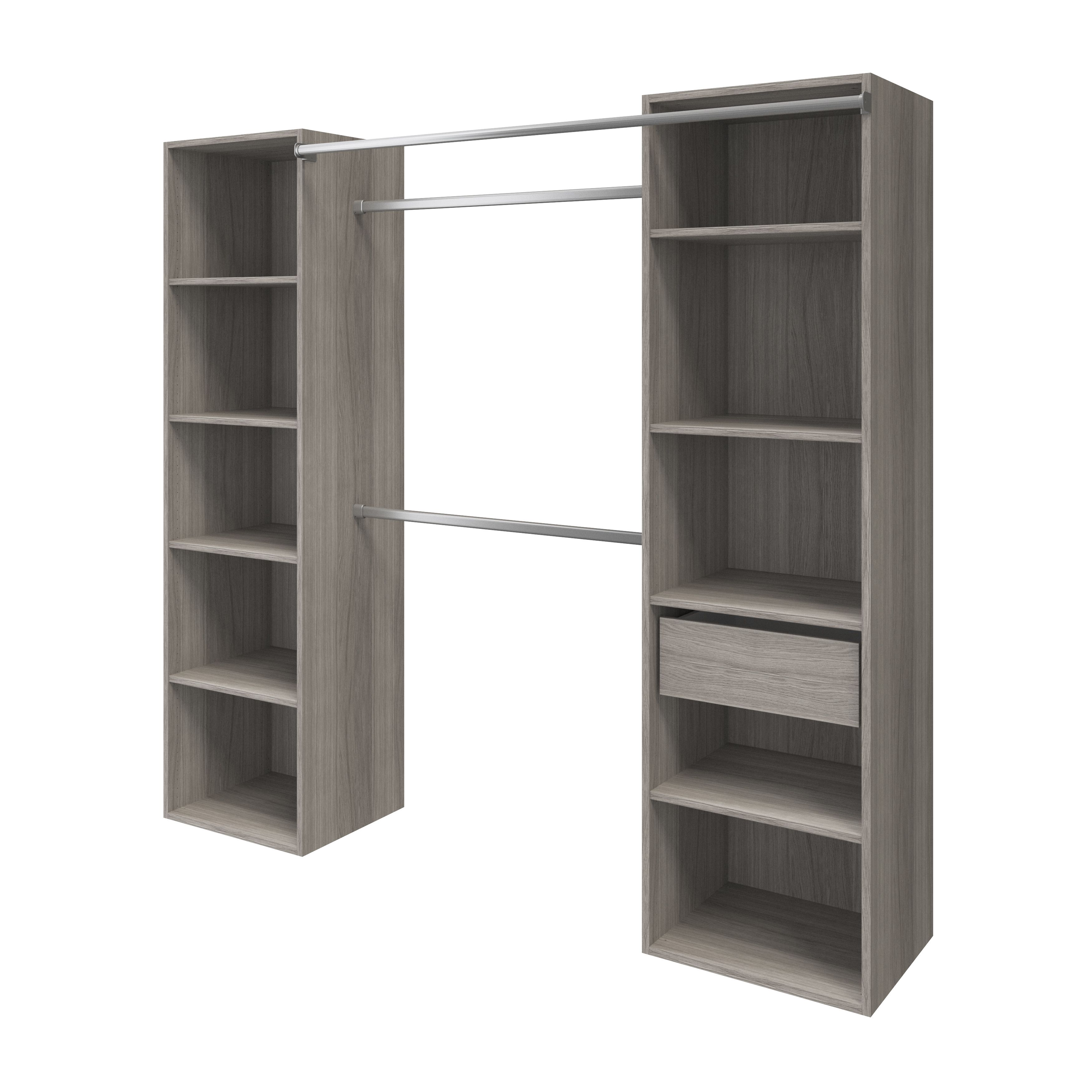 GoodHome Atomia Grey oak effect Modular furniture cabinet, (H)1875mm (W)500mm (D)450mm