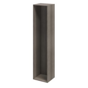 GoodHome Atomia Grey oak effect Modular furniture cabinet, (H)2250mm (W)500mm (D)450mm