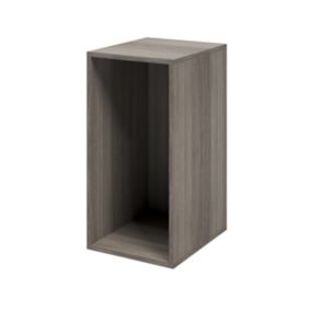 GoodHome Atomia Grey oak effect Modular furniture cabinet, (H)750mm (W)375mm (D)450mm