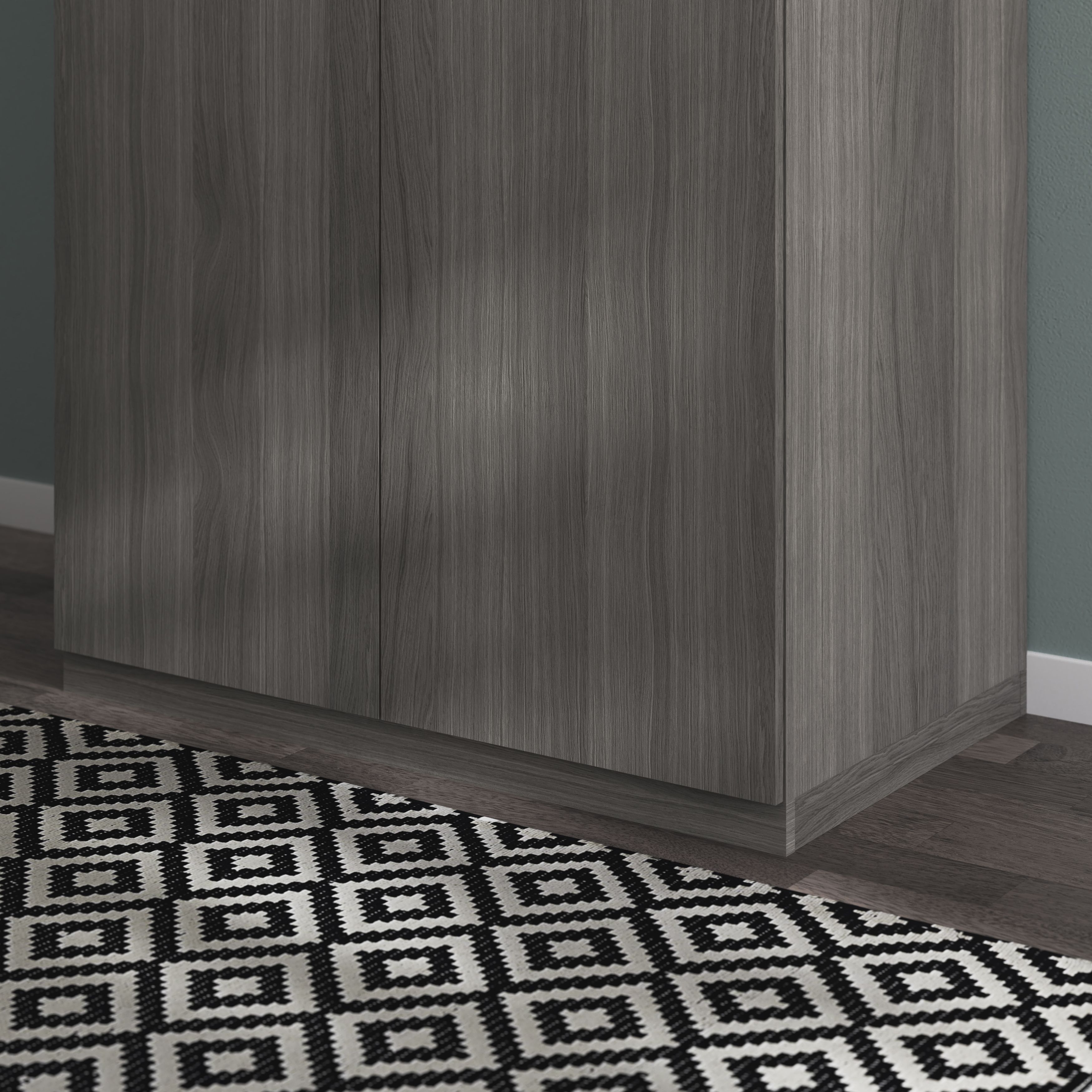 GoodHome Atomia Grey oak effect Plinth (L)1000mm