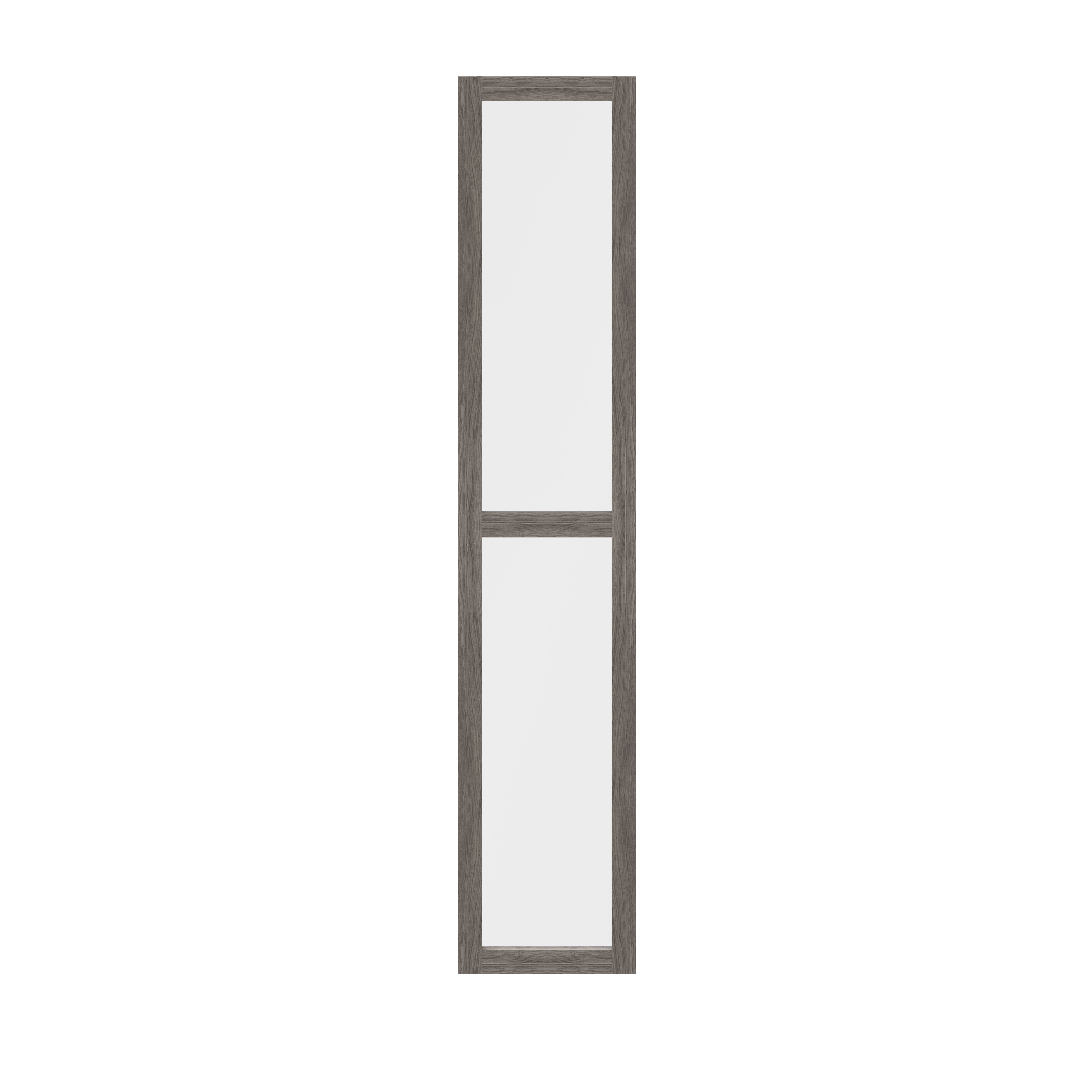 GoodHome Atomia Grey oak effect Transparent Non-mirrored Modular furniture door, (H) 1872mm (W) 372mm