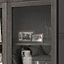 GoodHome Atomia Grey oak effect Transparent Non-mirrored Modular furniture door, (H) 1872mm (W) 497mm