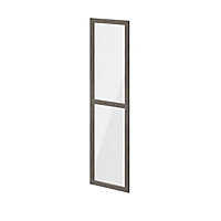 GoodHome Atomia Grey oak effect Transparent Non-mirrored Modular furniture door, (H) 1872mm (W) 497mm