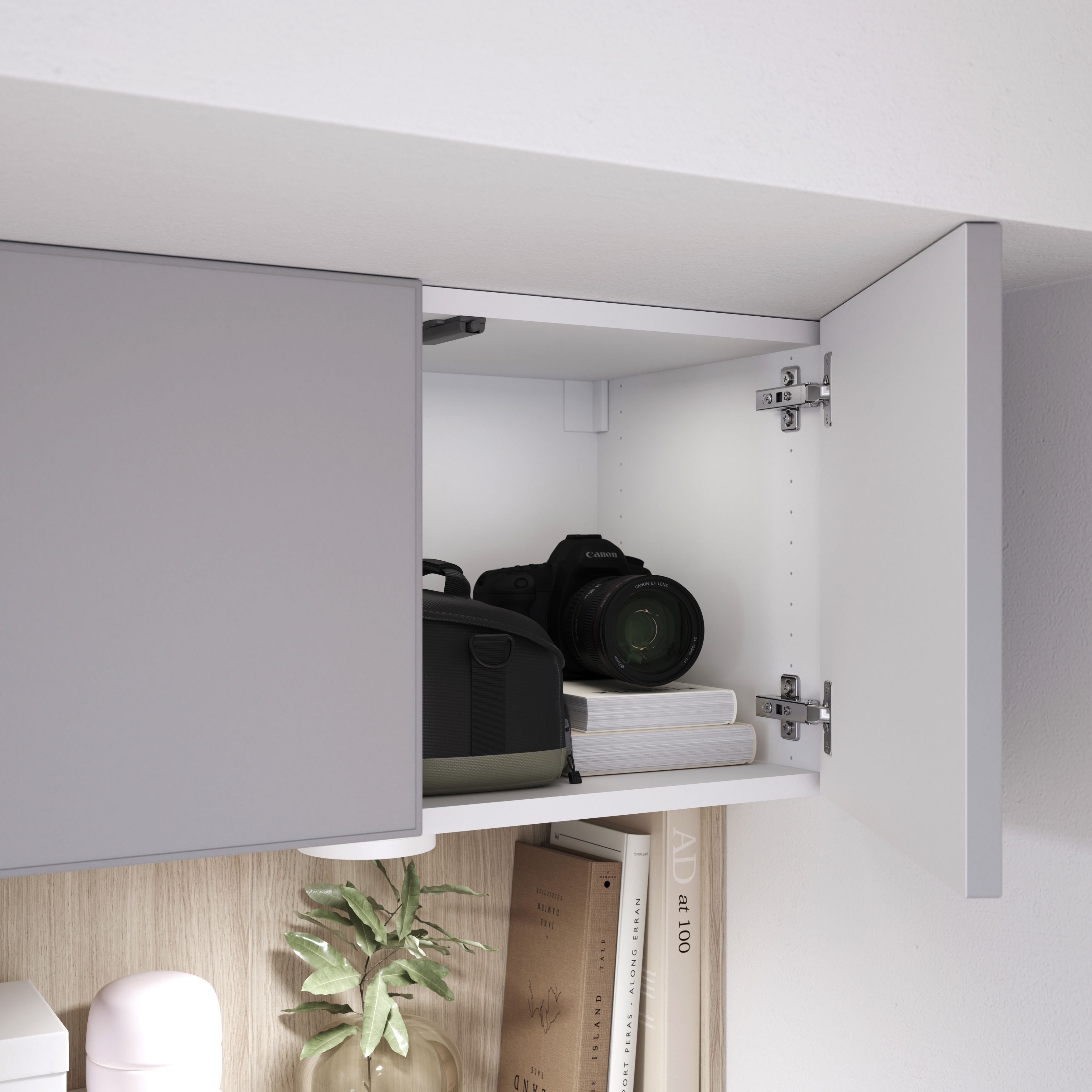 GoodHome Atomia Matt Anthracite Non-mirrored Modular furniture door, (H) 372mm (W) 372mm