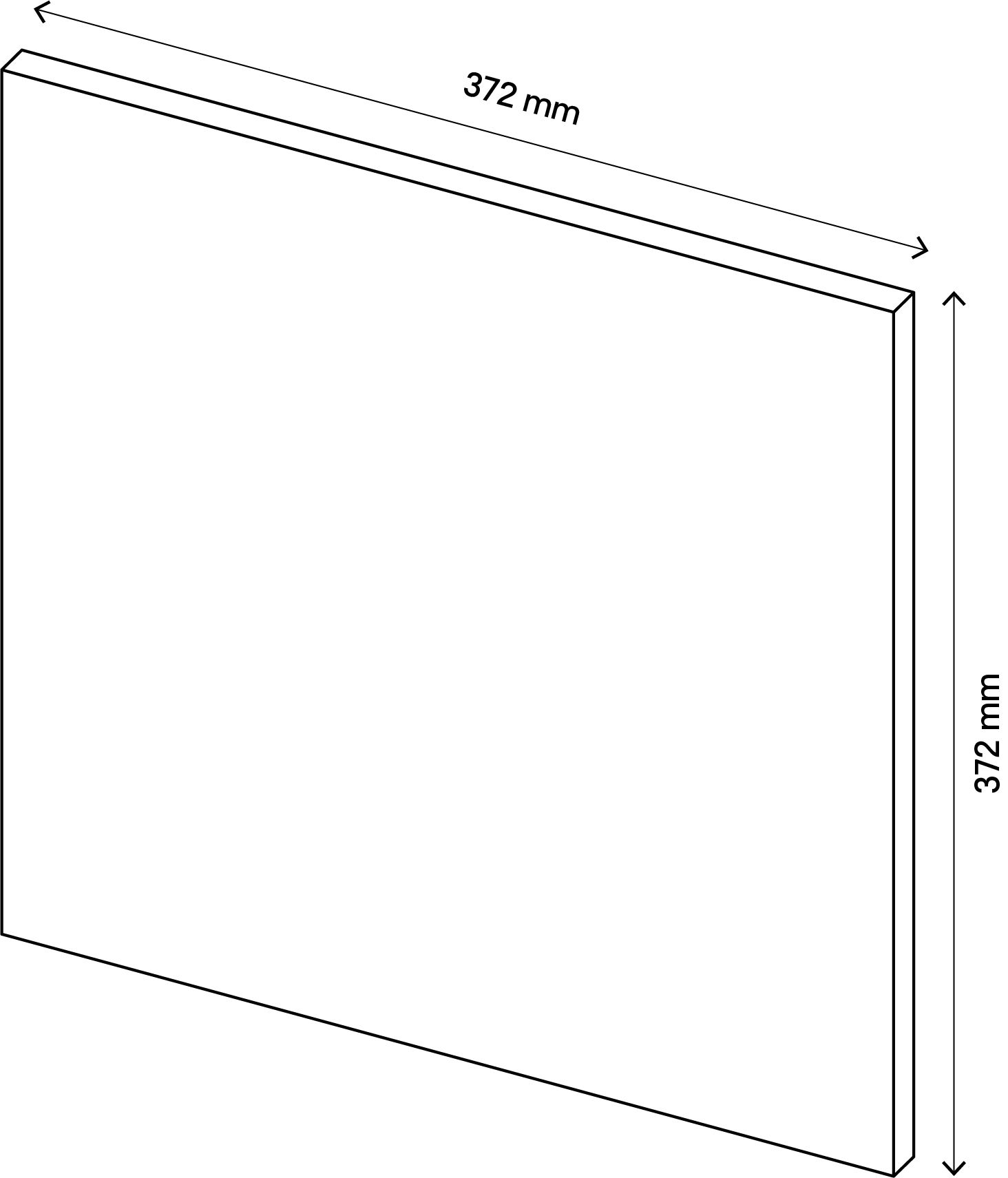 GoodHome Atomia Matt Anthracite Non-mirrored Modular furniture door, (H) 372mm (W) 372mm