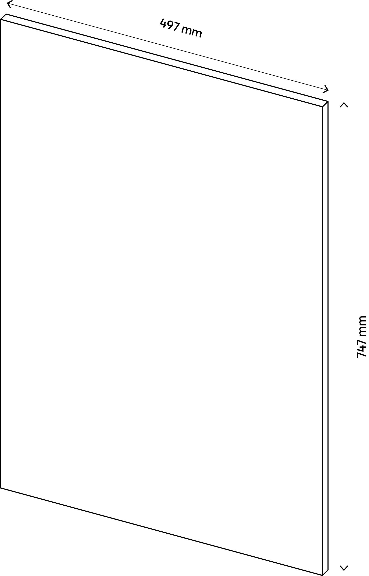 GoodHome Atomia Matt Anthracite Non-mirrored Modular furniture door, (H) 747mm (W) 497mm