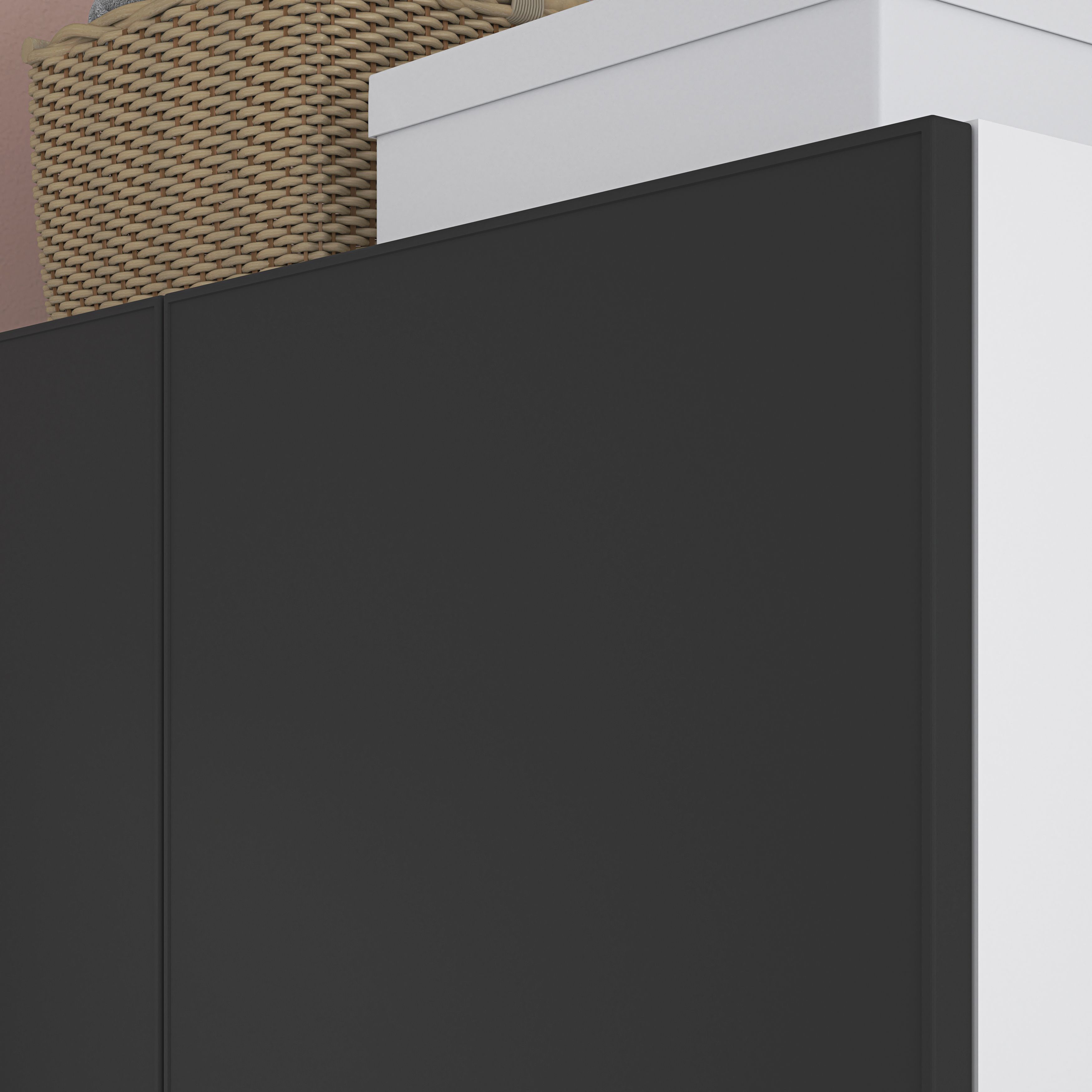 GoodHome Atomia Matt Anthracite Non-mirrored Modular furniture door, (H) 747mm (W) 497mm