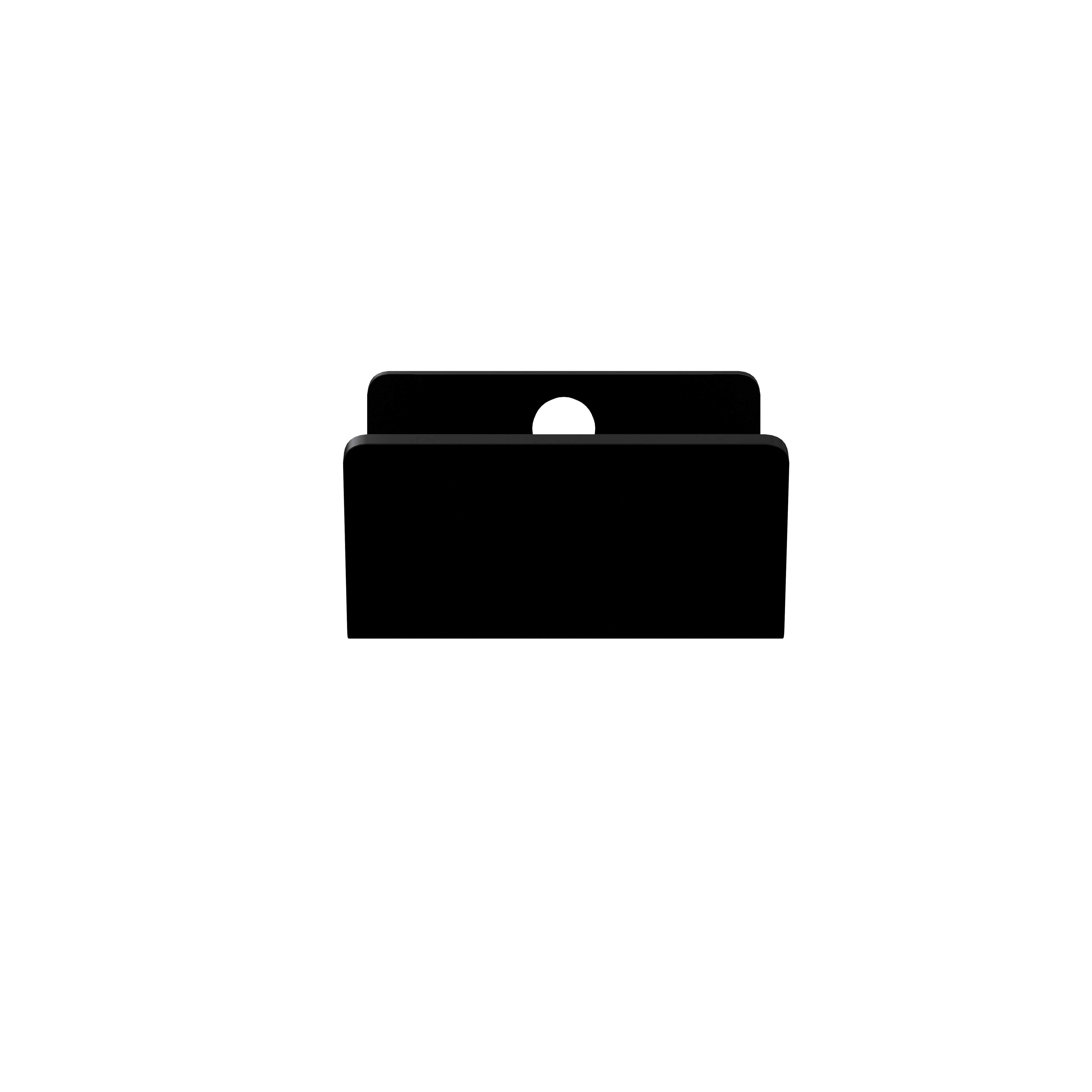 GoodHome Atomia Matt Black Doors & drawers Edge Handle (L)37mm