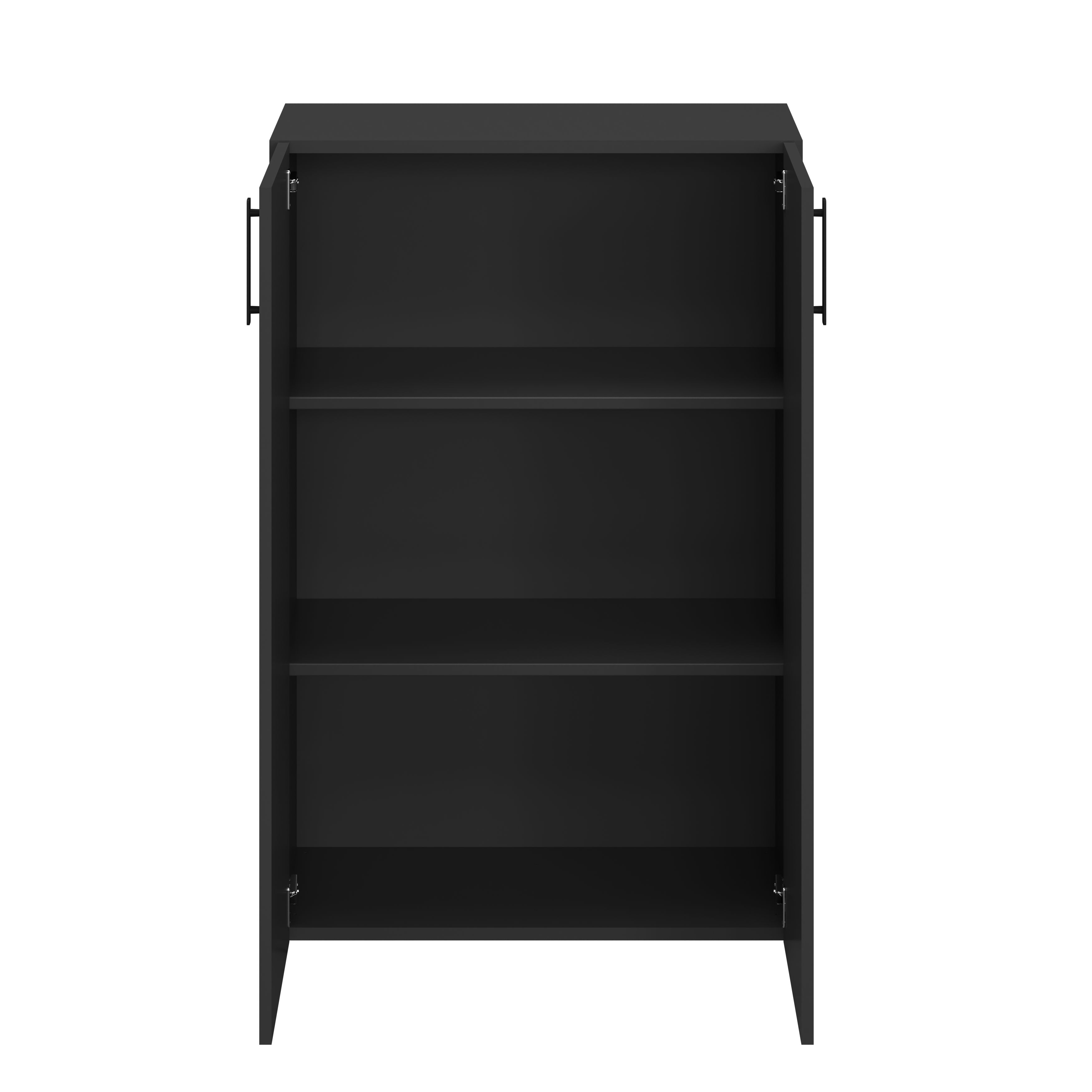 GoodHome Atomia Matt Black Doors & drawers Front Handle (L)165mm
