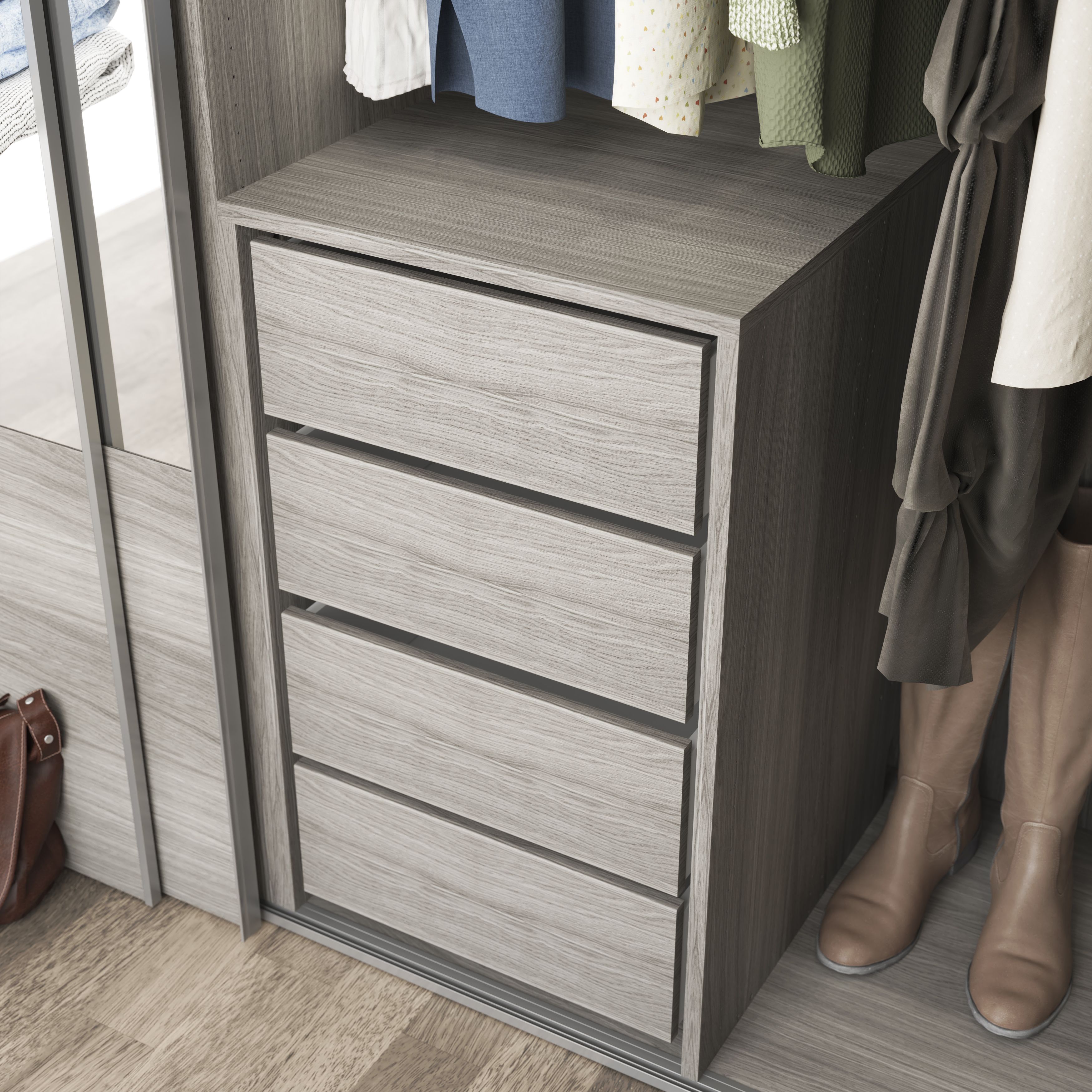 GoodHome Atomia Matt Grey oak effect Divider, (H)807mm (W)500mm (D)562mm