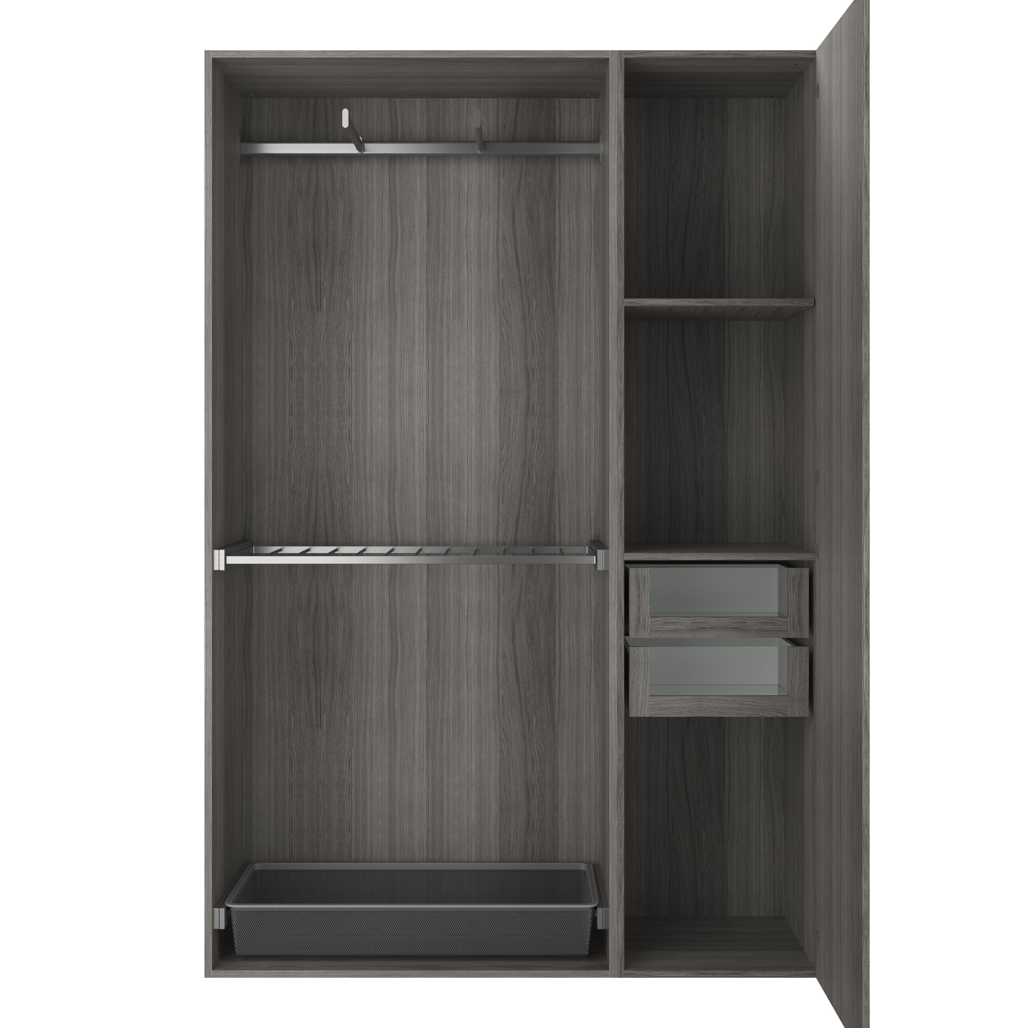 GoodHome Atomia Matt Grey oak effect Grey oak Non-mirrored Modular furniture door, (H) 1872mm (W) 497mm