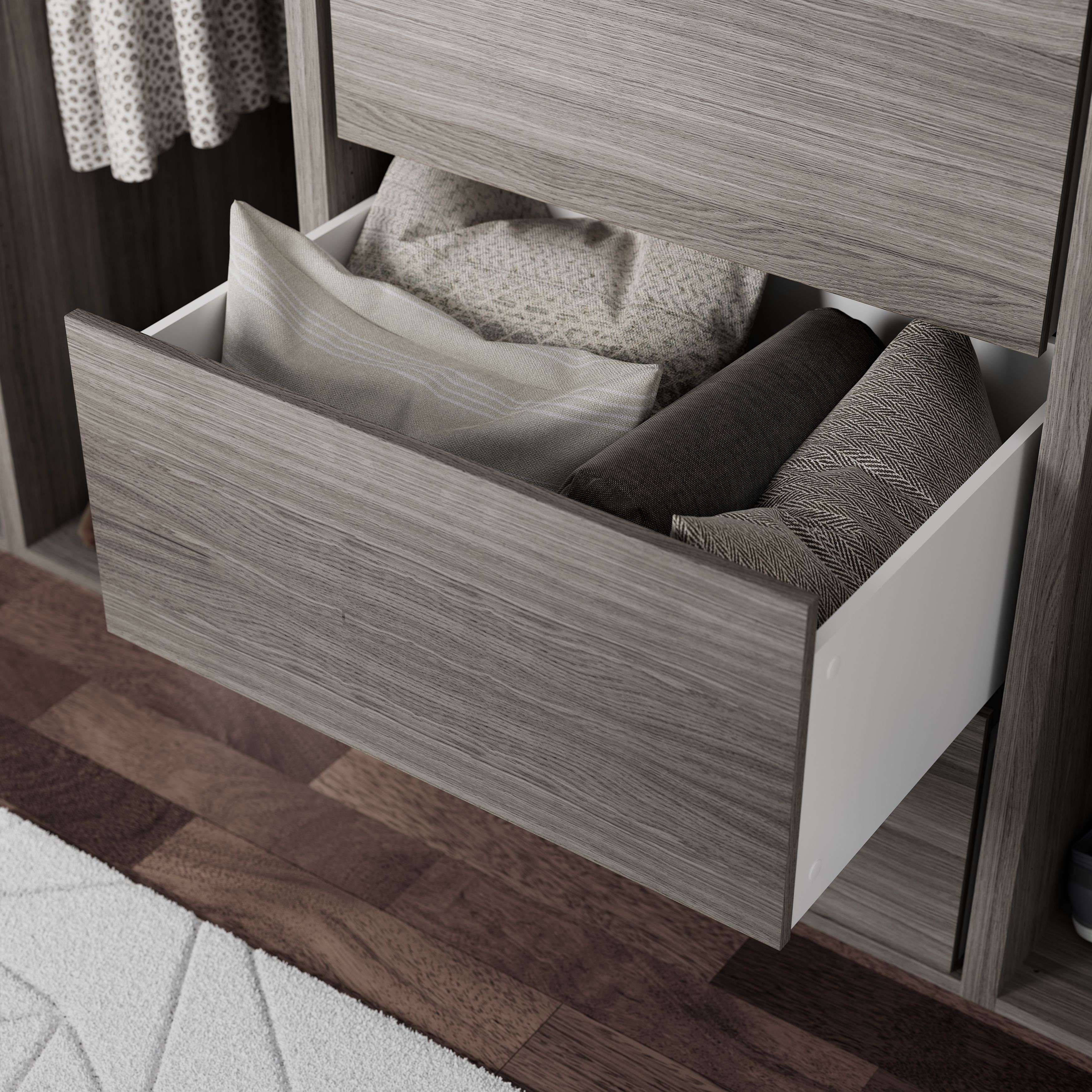 GoodHome Atomia Matt Grey oak effect Modular furniture cabinet, (H)2250mm (W)750mm (D)580mm