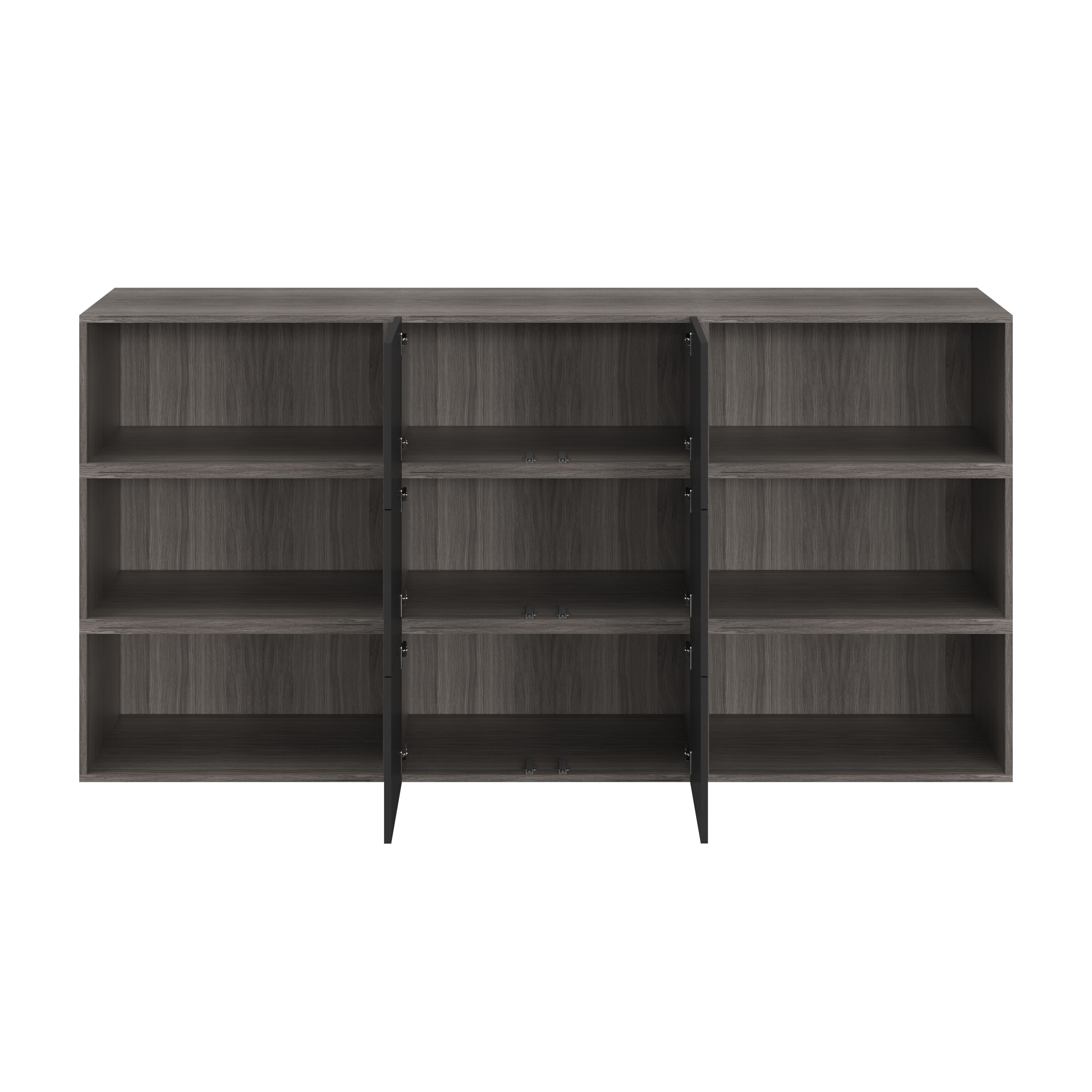 GoodHome Atomia Matt Grey oak effect Modular furniture cabinet, (H)375mm (W)750mm (D)350mm