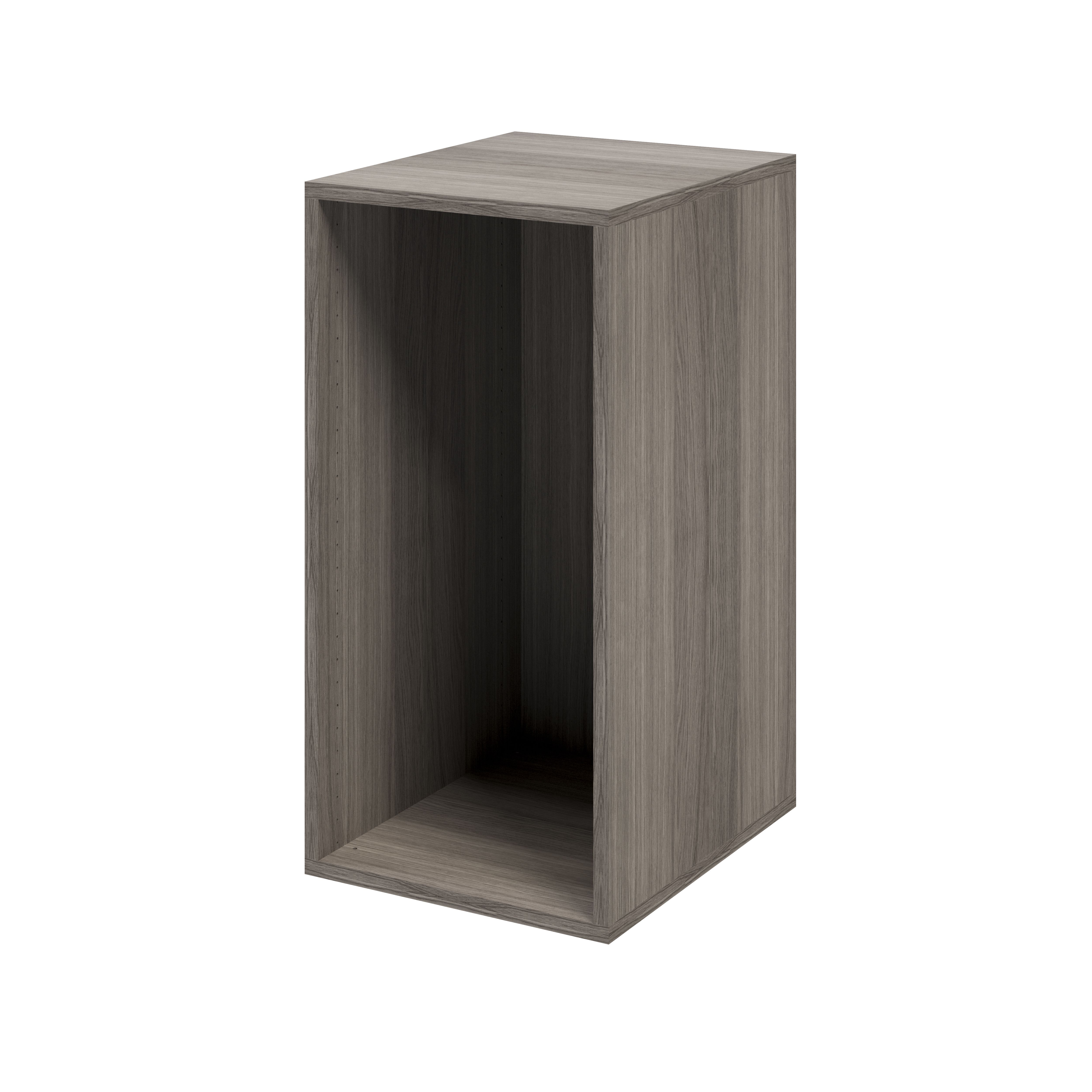 GoodHome Atomia Matt Grey oak effect Modular furniture cabinet, (H)750mm (W)375mm (D)450mm