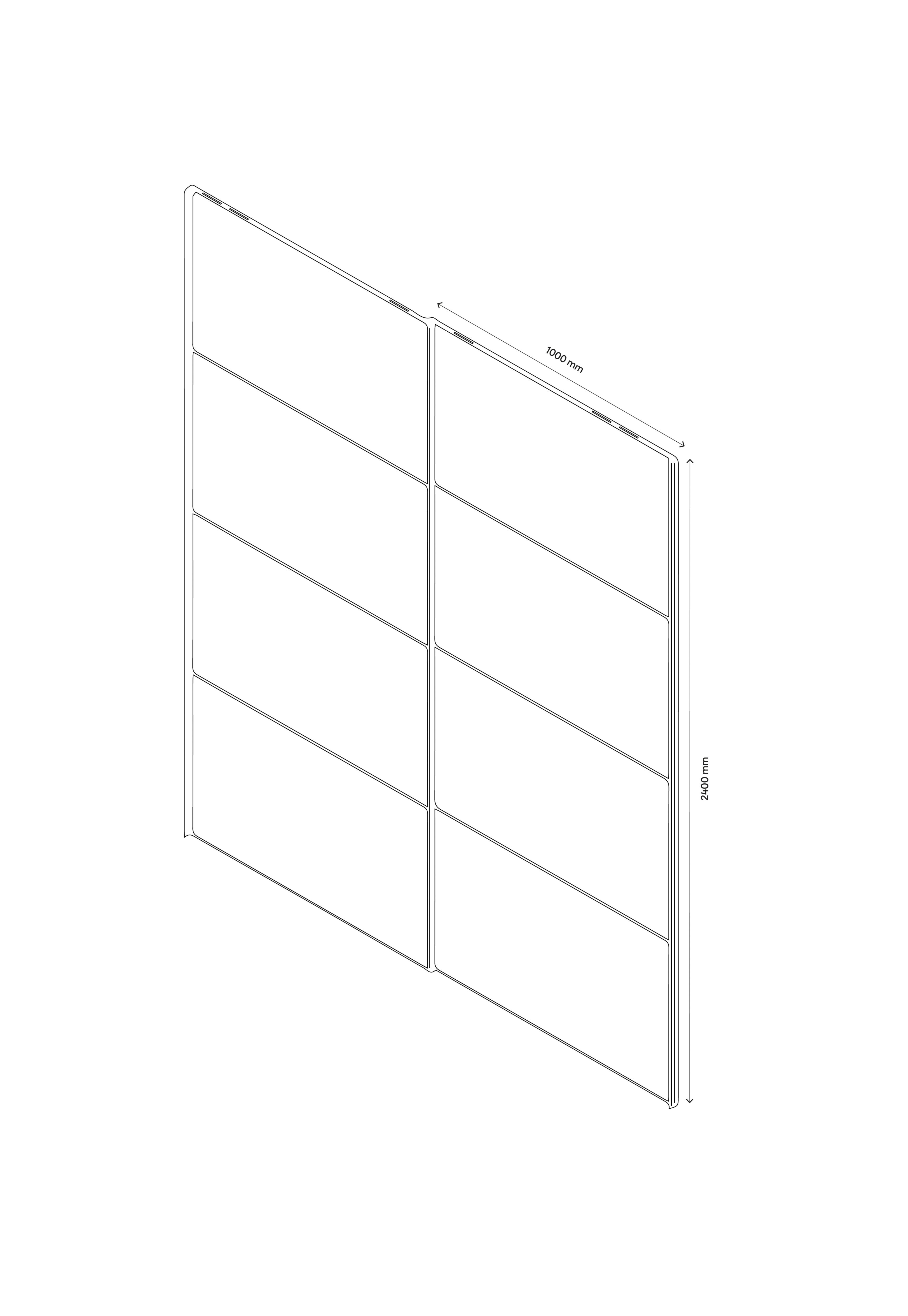 GoodHome Atomia Matt Grey Oak effect Sliding wardrobe door (H) 560mm x (W) 987mm, Pack of 4
