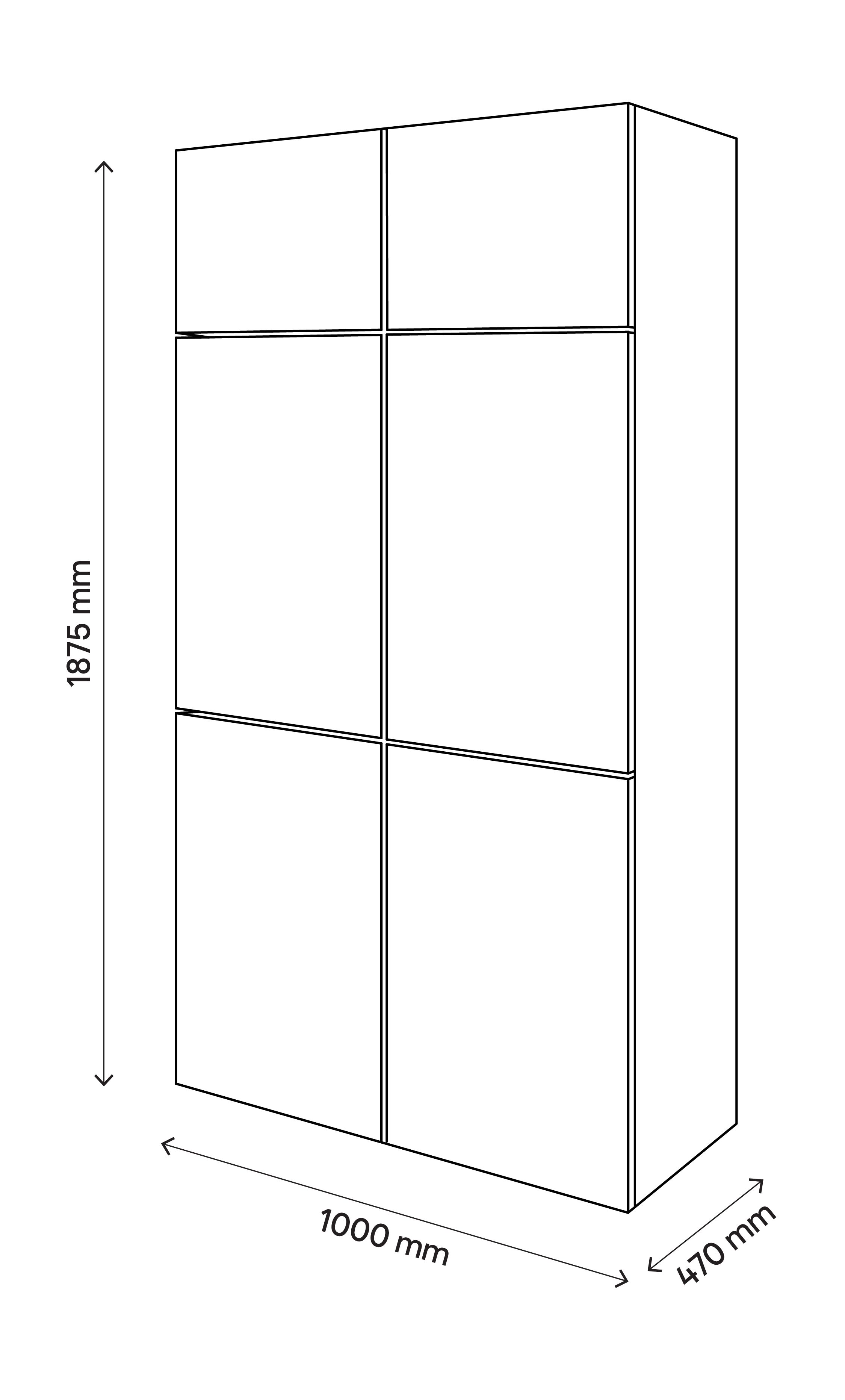 GoodHome Atomia Matt & high gloss Anthracite & White Small Office & living storage