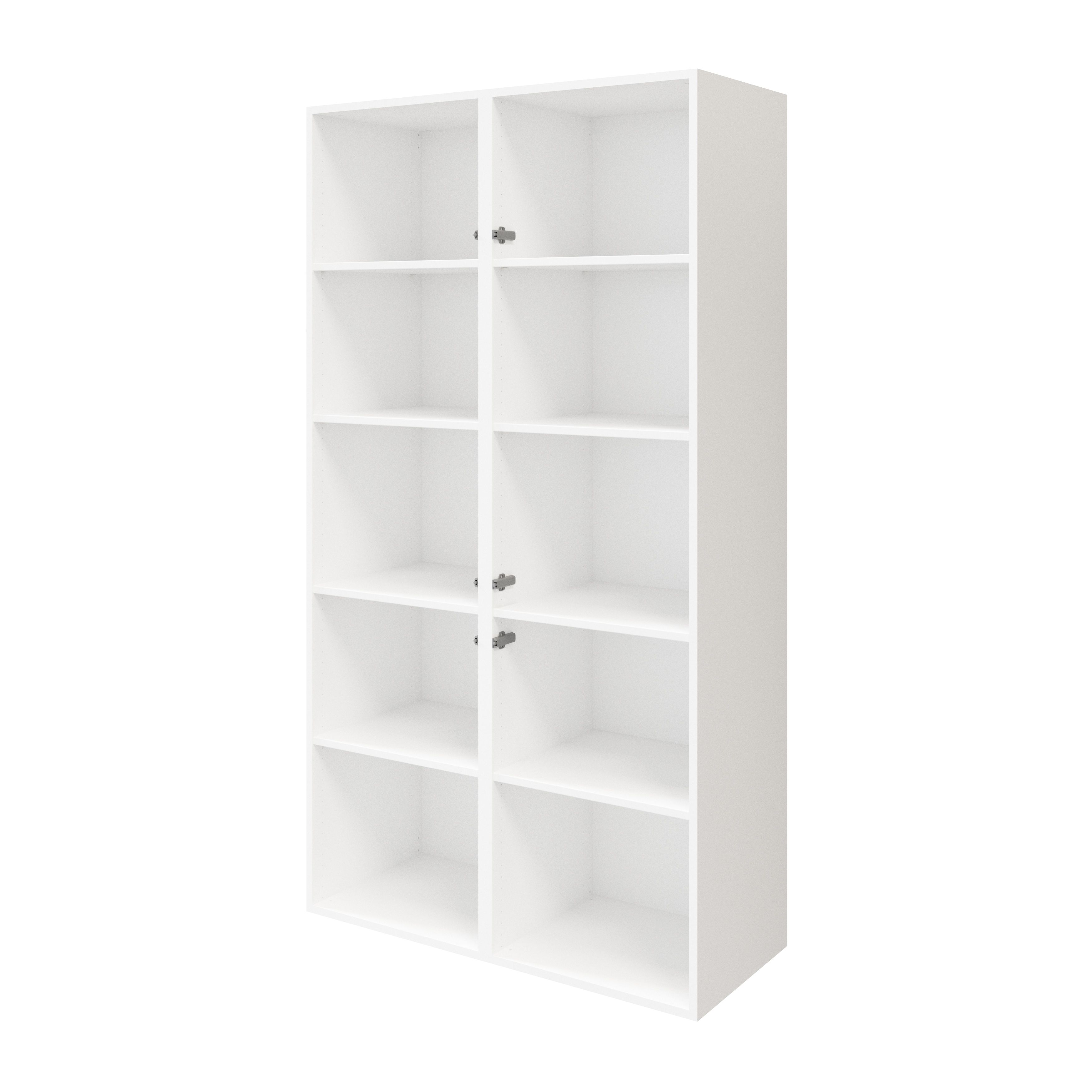 GoodHome Atomia Matt & high gloss Anthracite & White Small Office & living storage