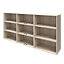 GoodHome Atomia Matt oak effect 9 compartment 9 Shelf Freestanding Rectangular Bookcase (H)1125mm (W)2250mm (D)350mm