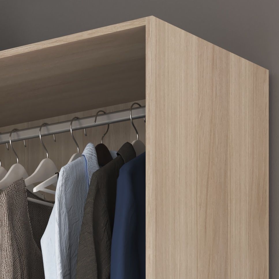 GoodHome Atomia Matt Oak effect Modular furniture cabinet, (H)1125mm (W)375mm (D)450mm