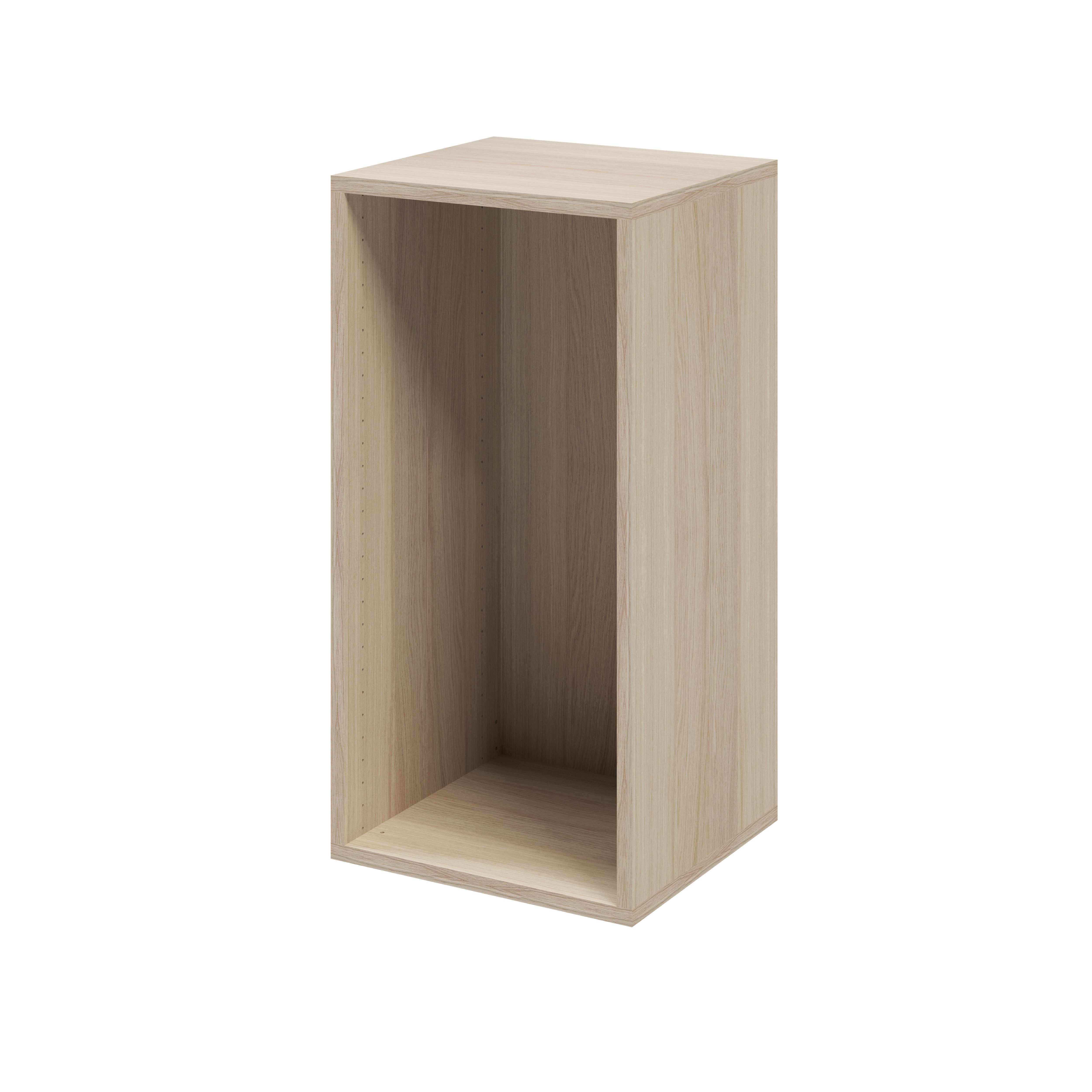 GoodHome Atomia Matt Oak effect Modular furniture cabinet, (H)750mm (W)375mm (D)350mm