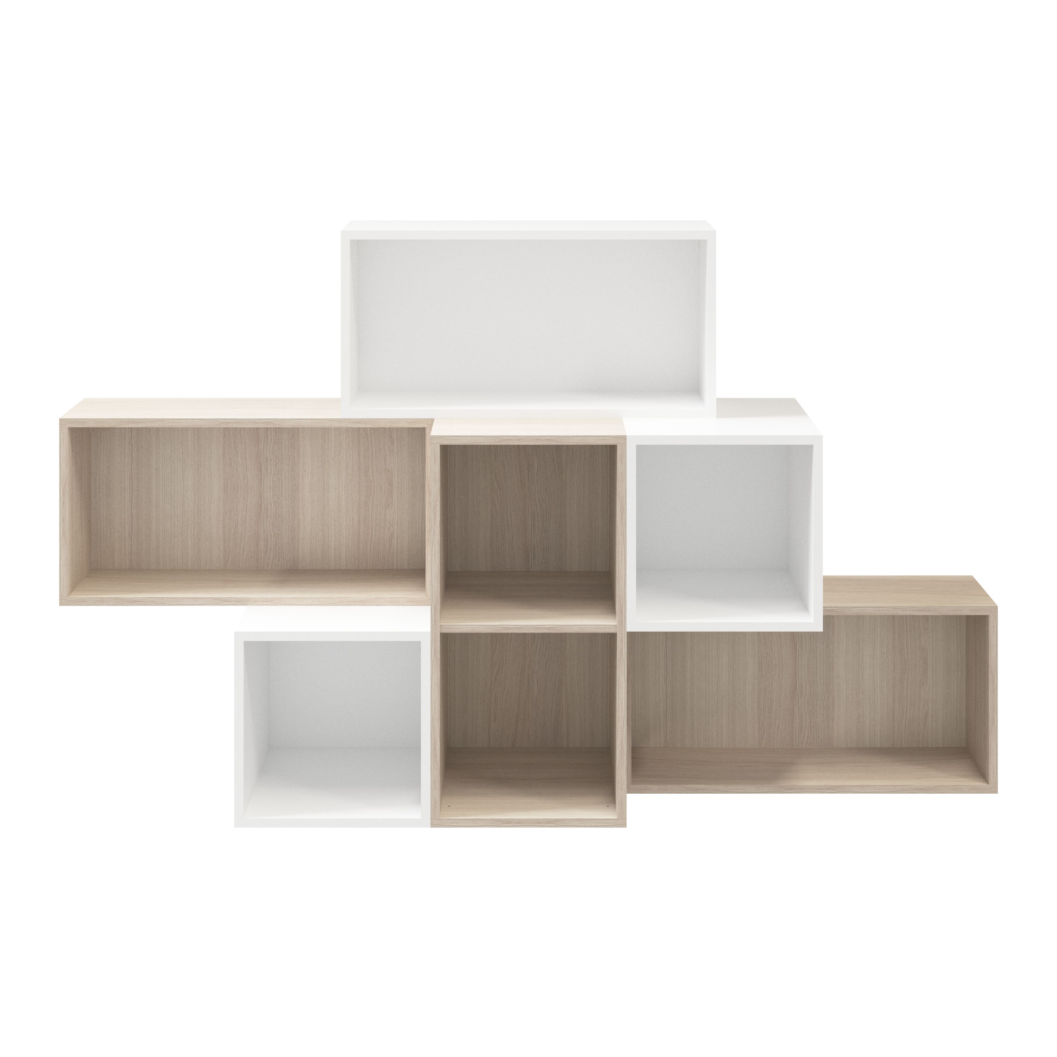 GoodHome Atomia Matt Oak effect Modular furniture cabinet, (H)750mm (W)375mm (D)350mm