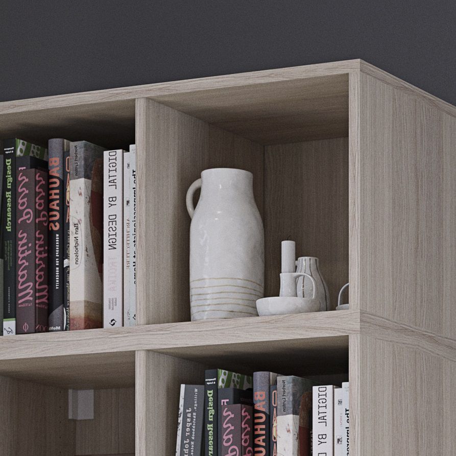 GoodHome Atomia Matt Oak effect Modular furniture cabinet, (H)750mm (W)500mm (D)350mm
