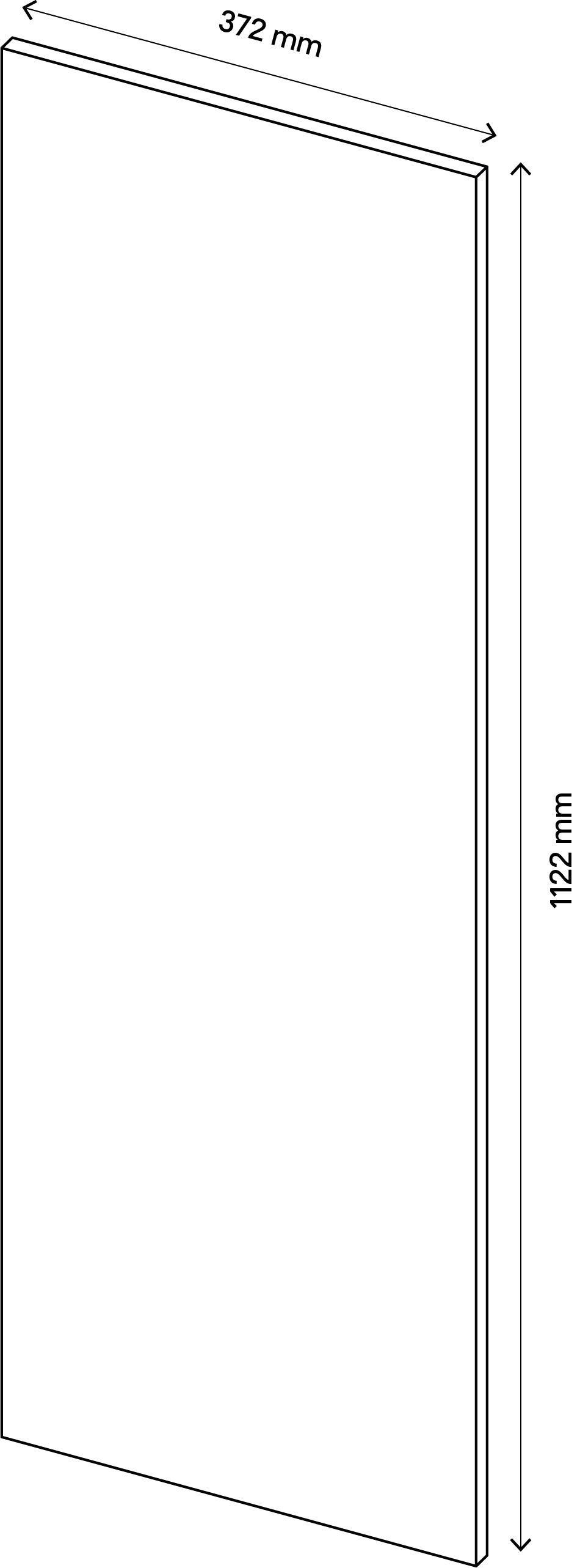 GoodHome Atomia Matt Oak effect Non-mirrored Modular furniture door, (H) 1122mm (W) 372mm