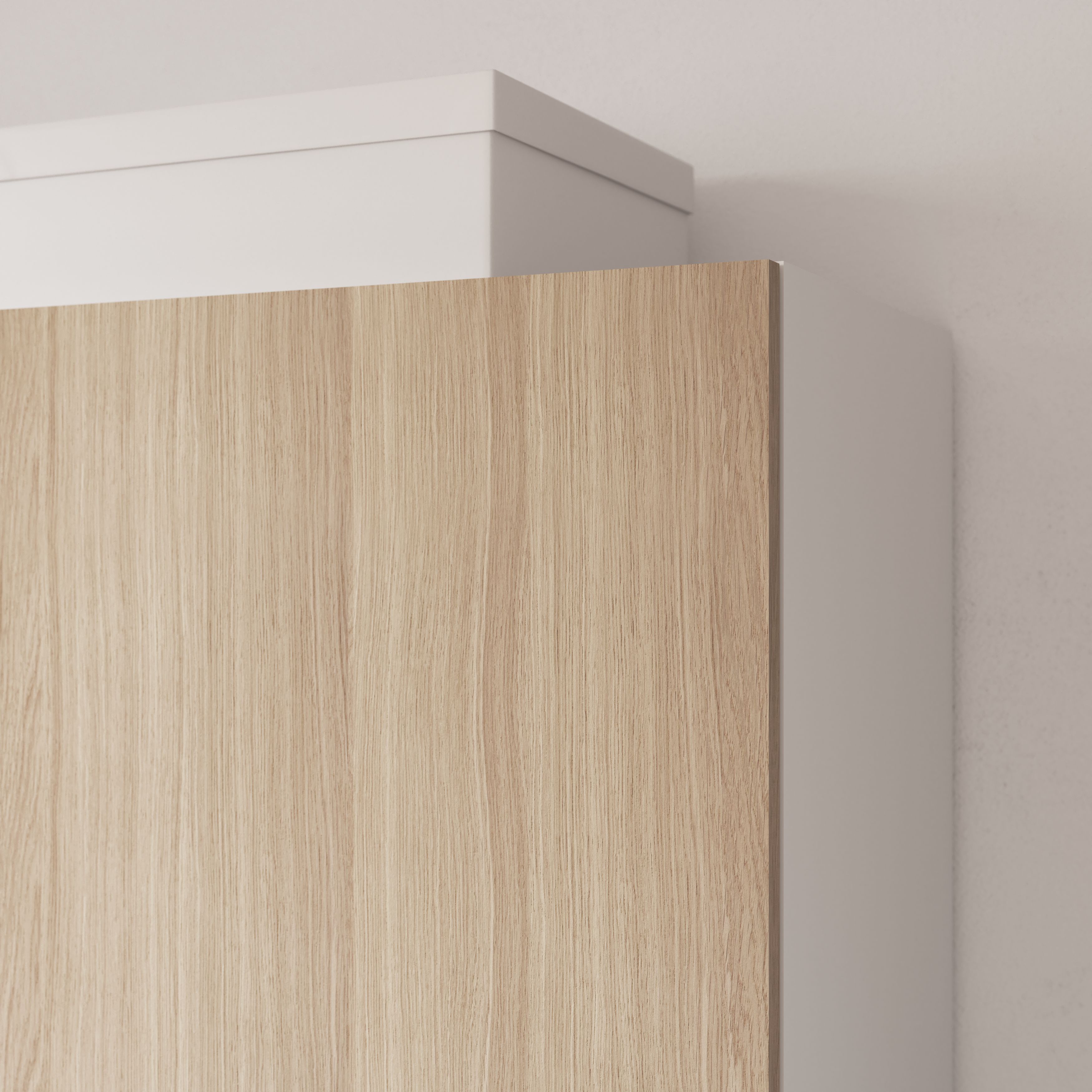 GoodHome Atomia Matt Oak effect Non-mirrored Modular furniture door, (H) 372mm (W) 372mm