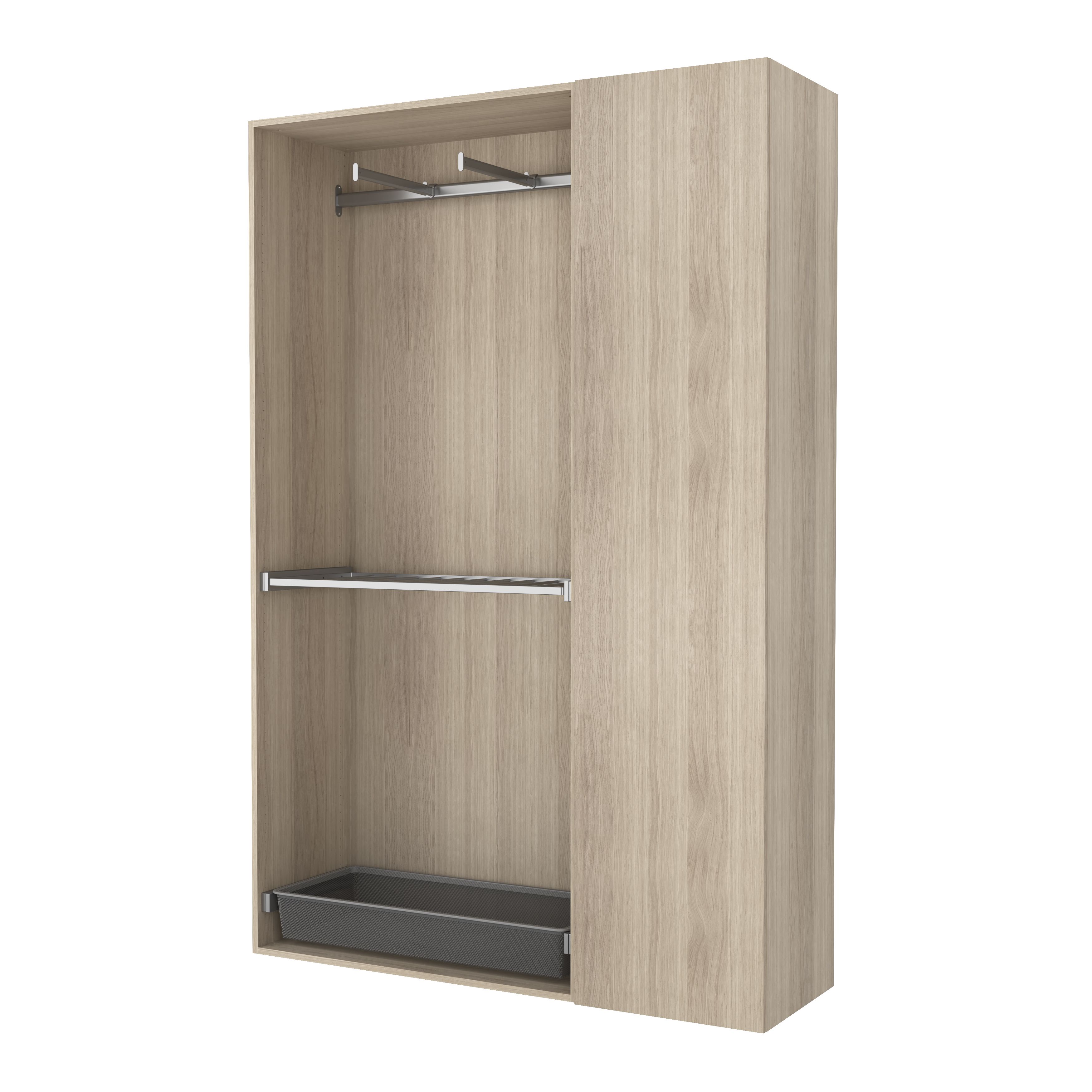 GoodHome Atomia Matt Oak effect Oak Non-mirrored Modular furniture door, (H) 1872mm (W) 497mm