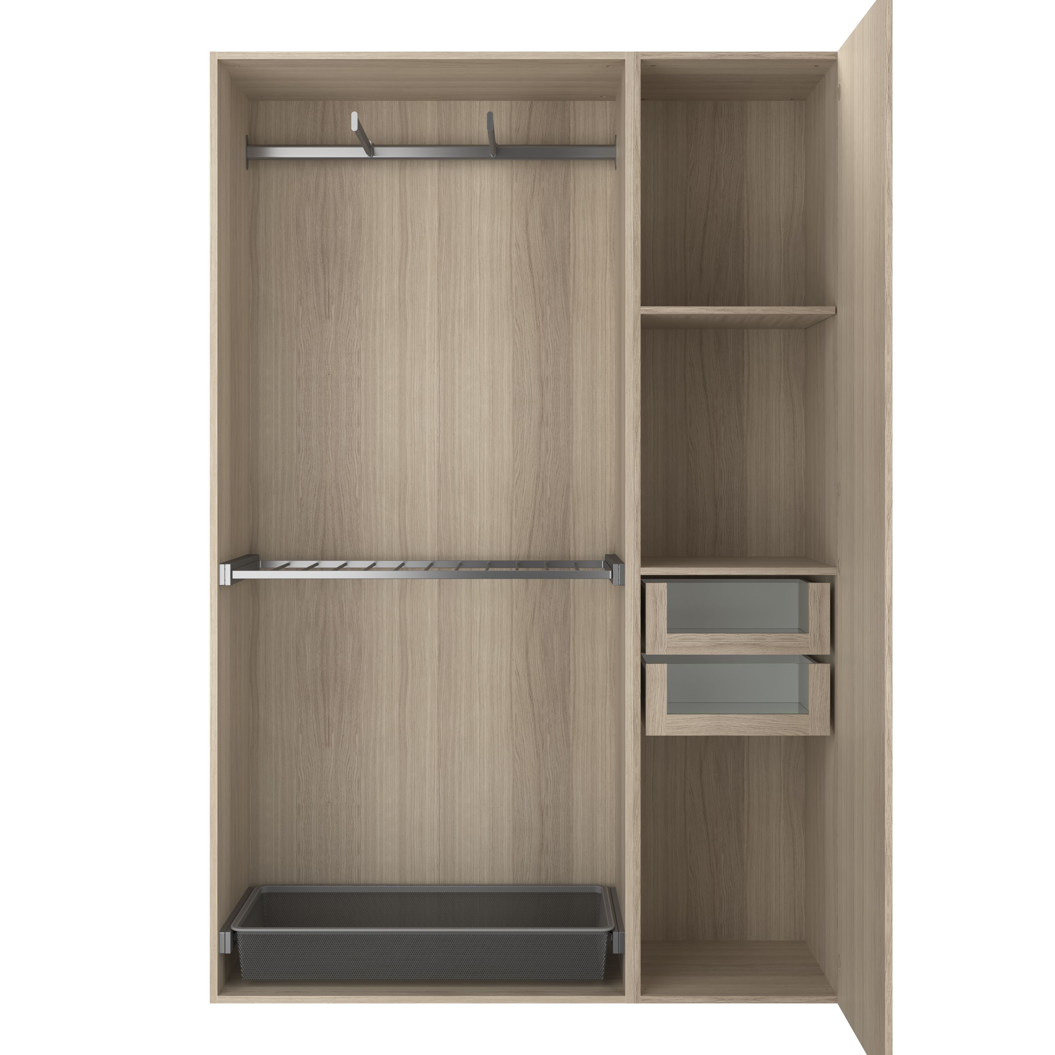 GoodHome Atomia Matt Oak effect Oak Non-mirrored Modular furniture door, (H) 1872mm (W) 497mm