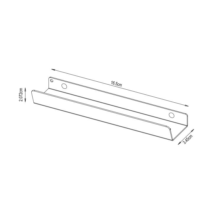 GoodHome Atomia Matt White Doors & drawers Edge Handle (L)165mm