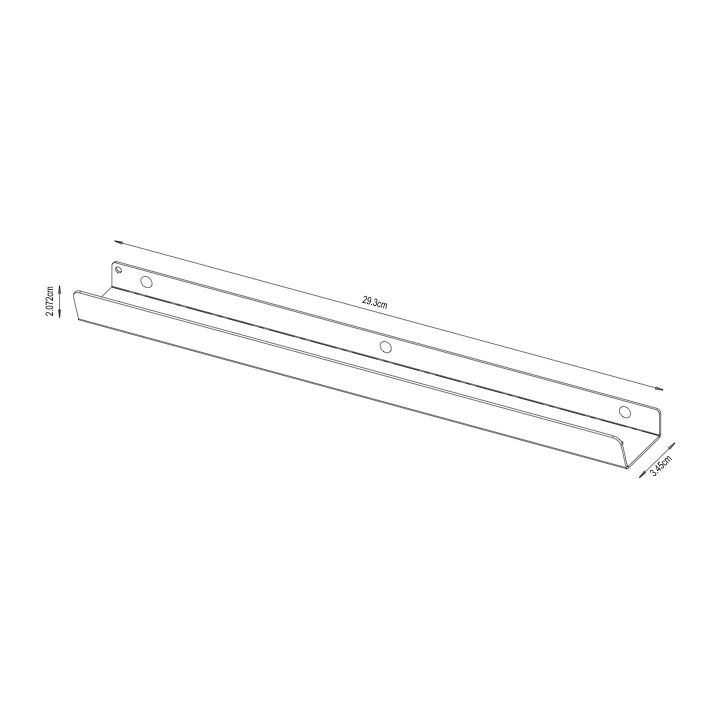 GoodHome Atomia Matt White Doors & drawers Edge Handle (L)37mm