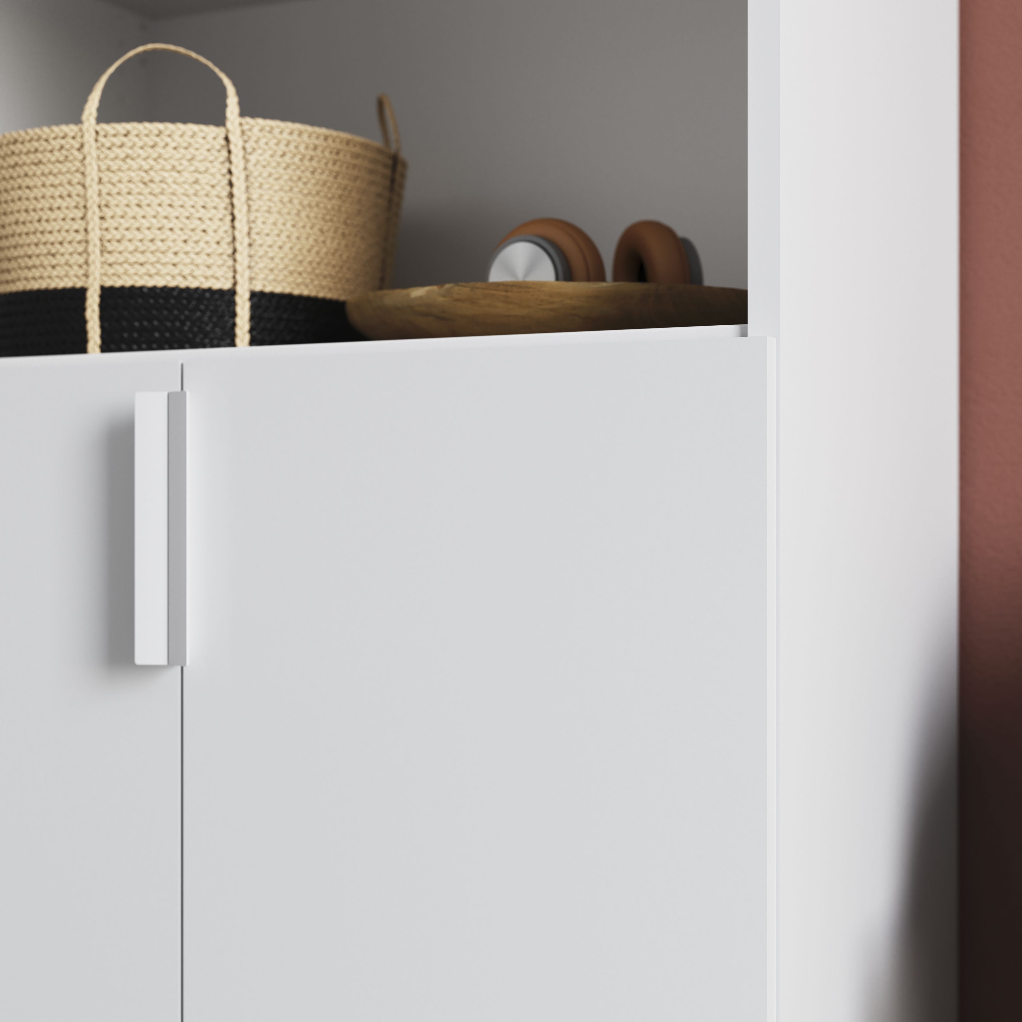 GoodHome Atomia Matt White Doors & drawers Edge Handle (L)37mm