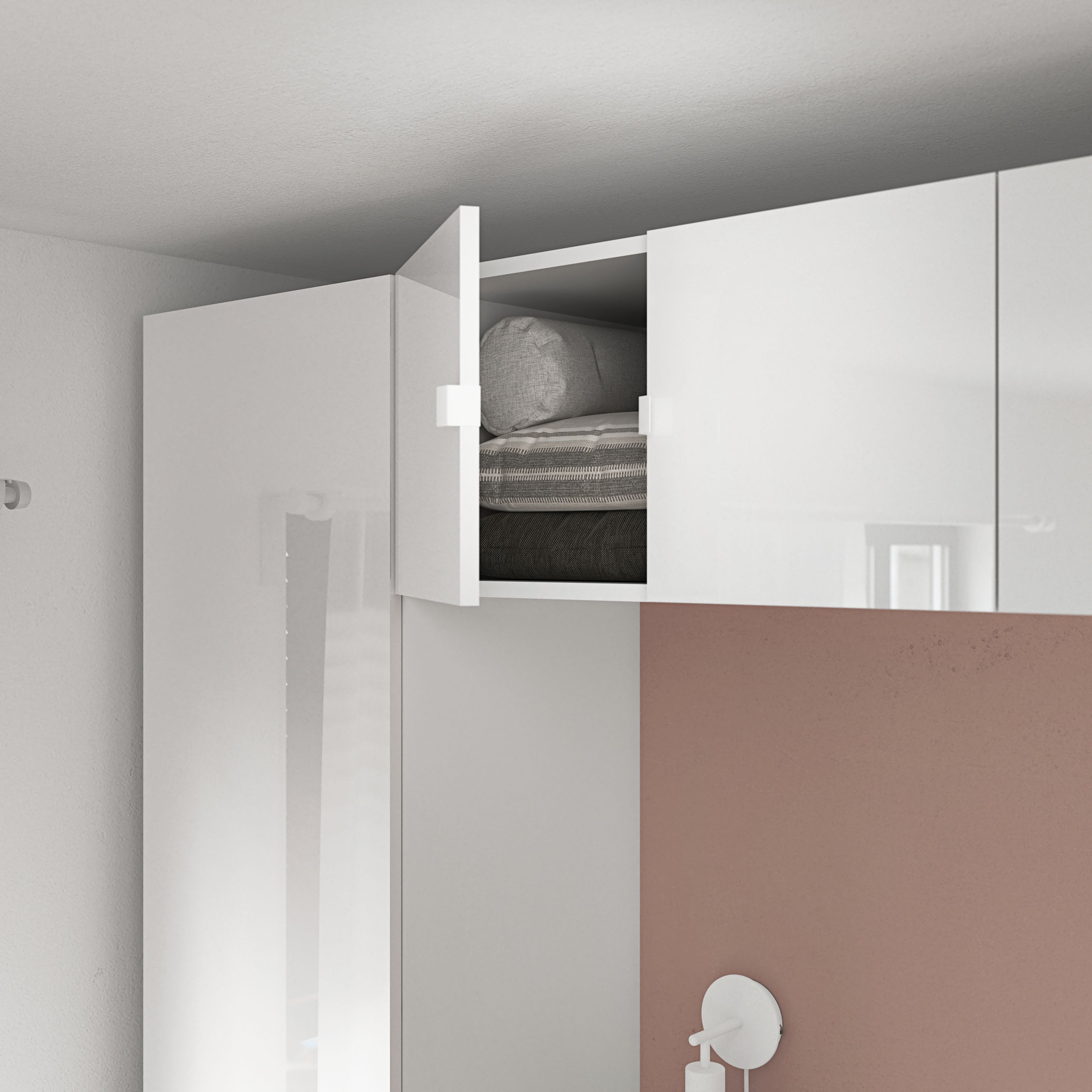 GoodHome Atomia Matt White Doors & drawers Edge Handle (L)37mm