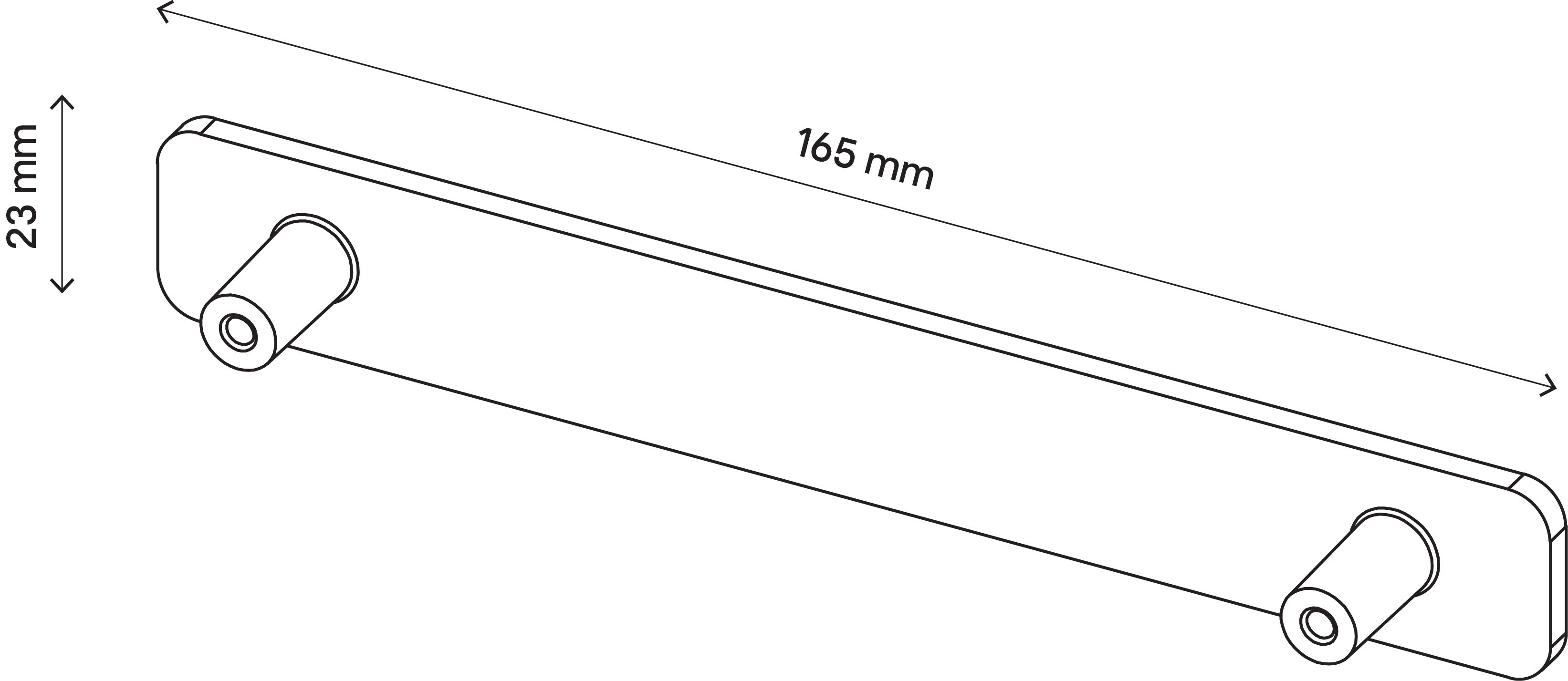 GoodHome Atomia Matt White Doors & drawers Front Handle (L)165mm