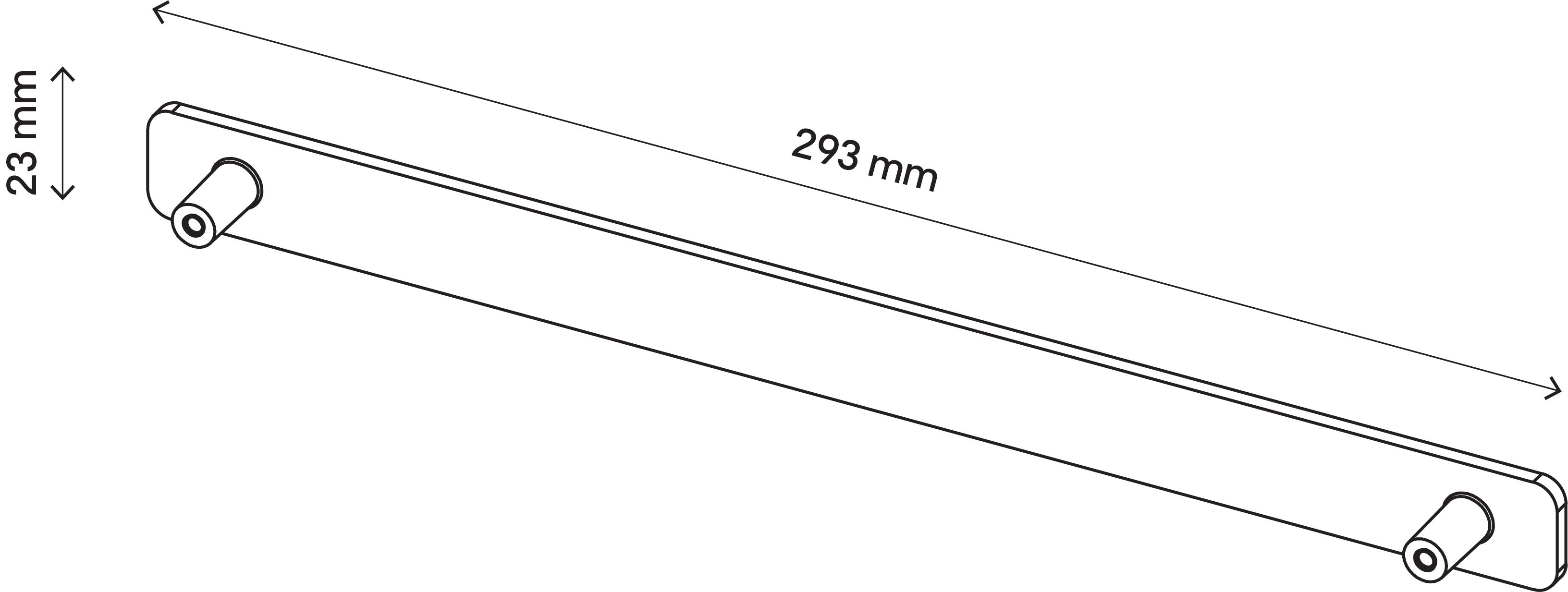 GoodHome Atomia Matt White Doors & drawers Front Handle (L)293mm