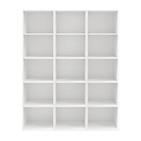 GoodHome Atomia Matt white Freestanding 15 shelf Rectangular Bookcase, (H)1875mm (W)1500mm